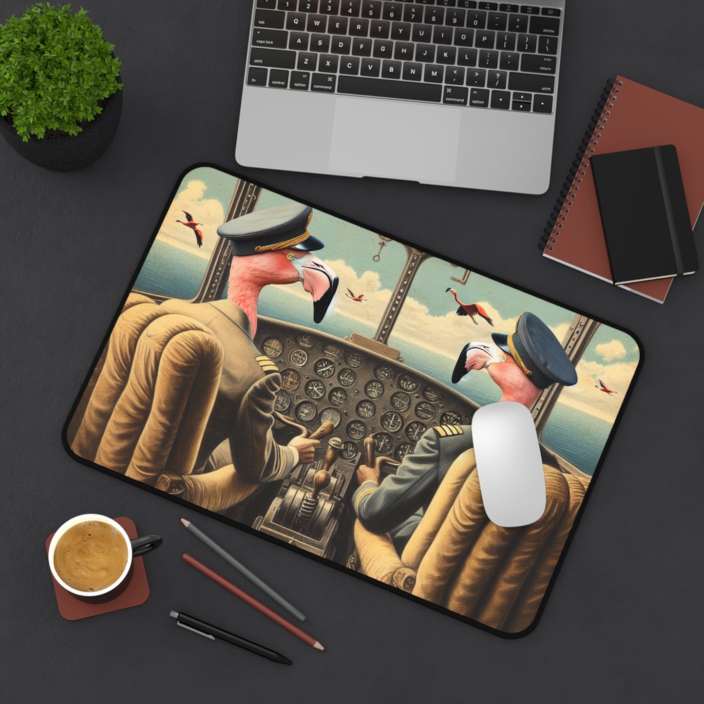 Flamingo Flight Deck Desk Mat