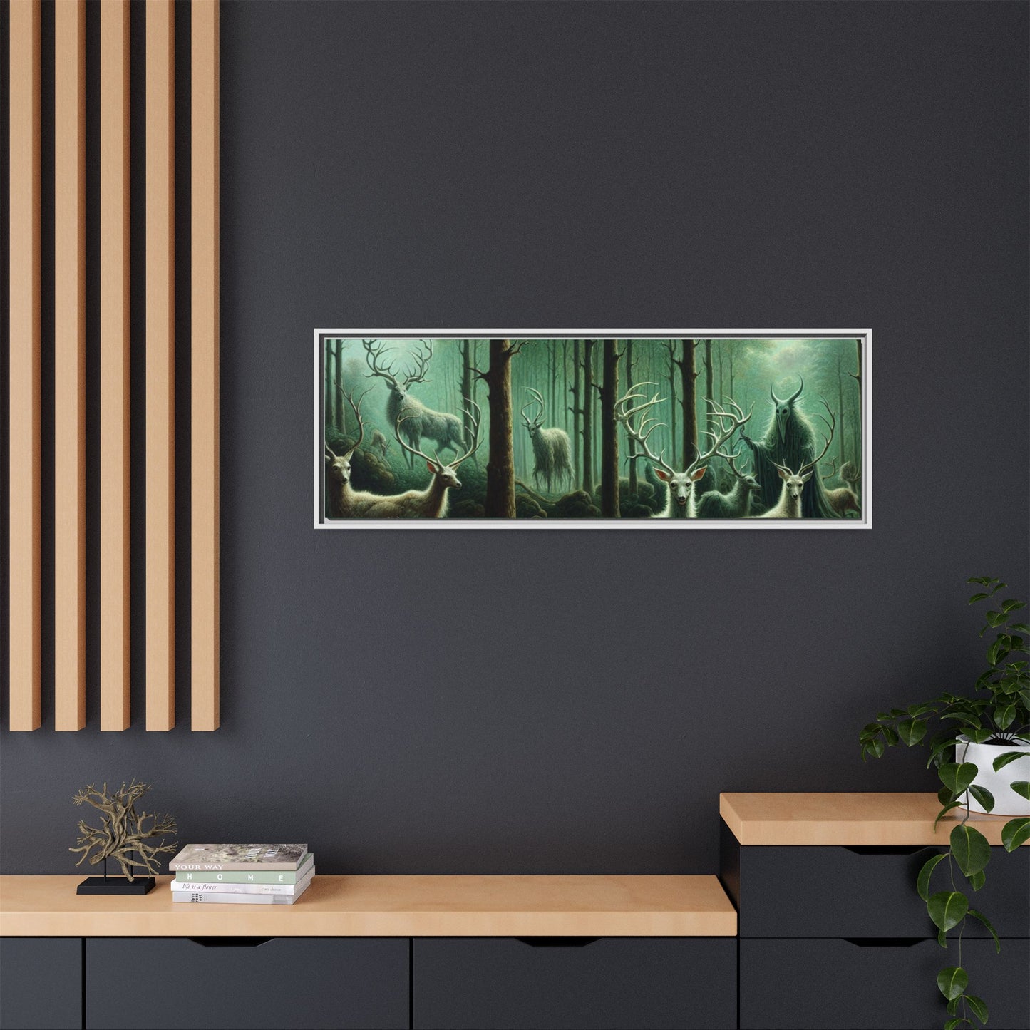 Wendigo Shepherd Canvas, Framed (Multi-color)
