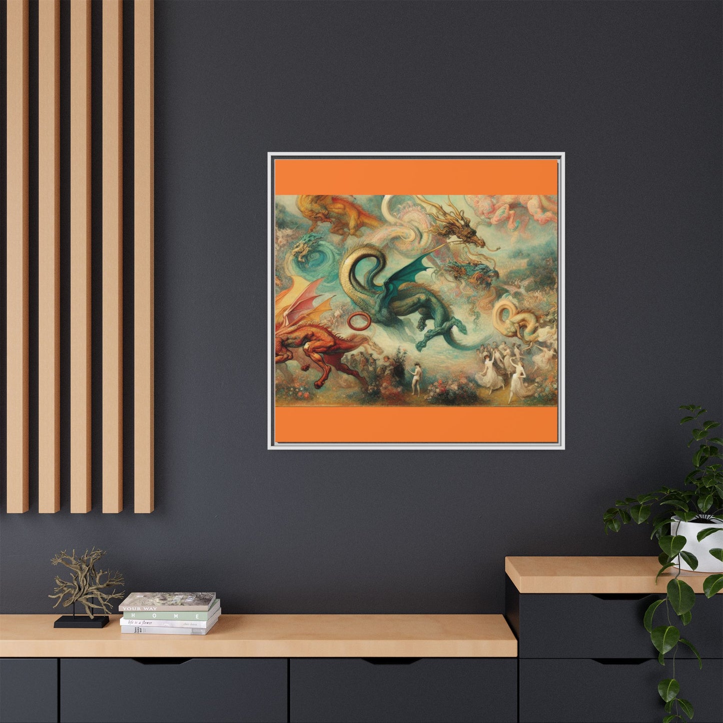 Degas Dreams of Dragons Canvas, Framed (Multi-color)