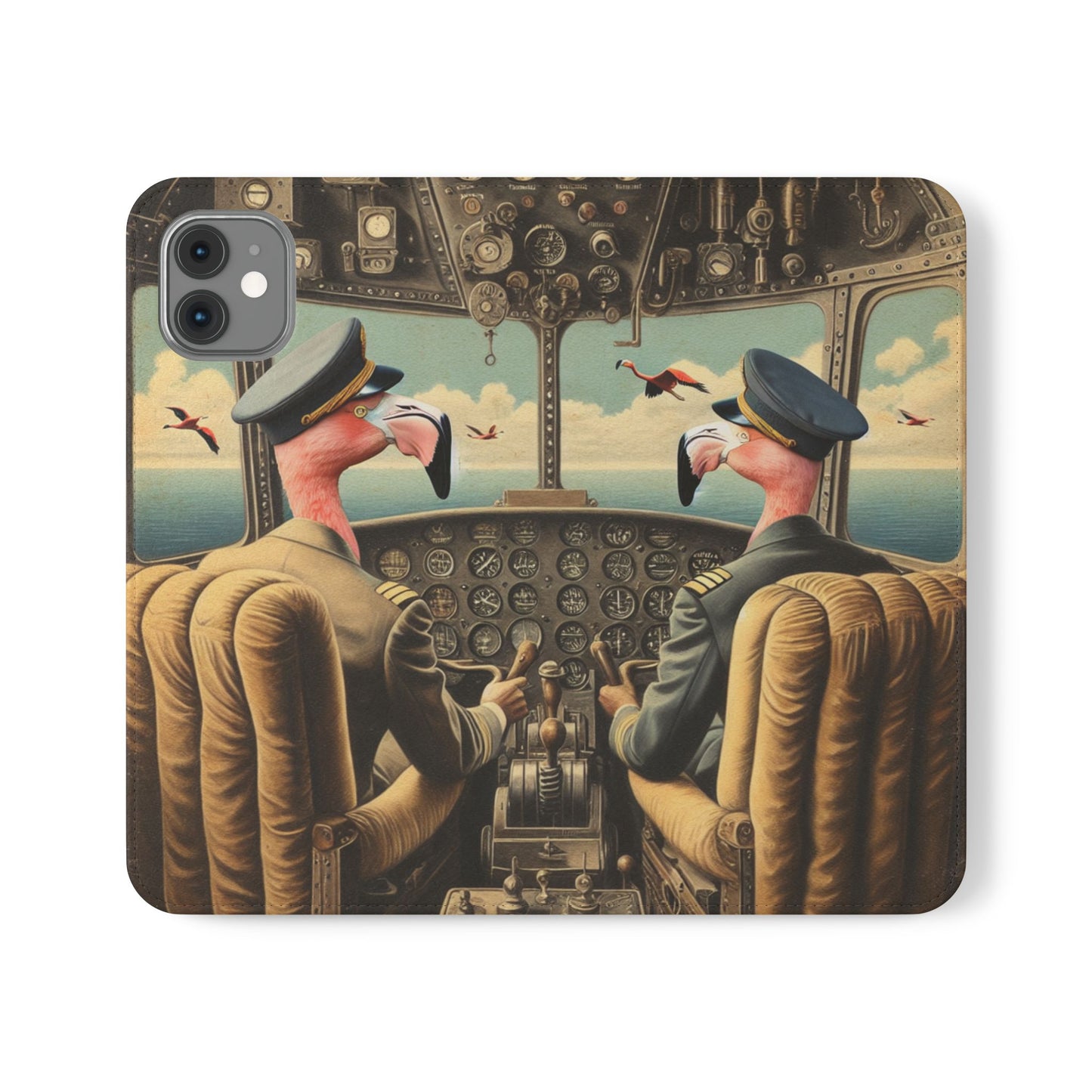 Flamingo Flight Deck Flip Case - iPhone/Galaxy