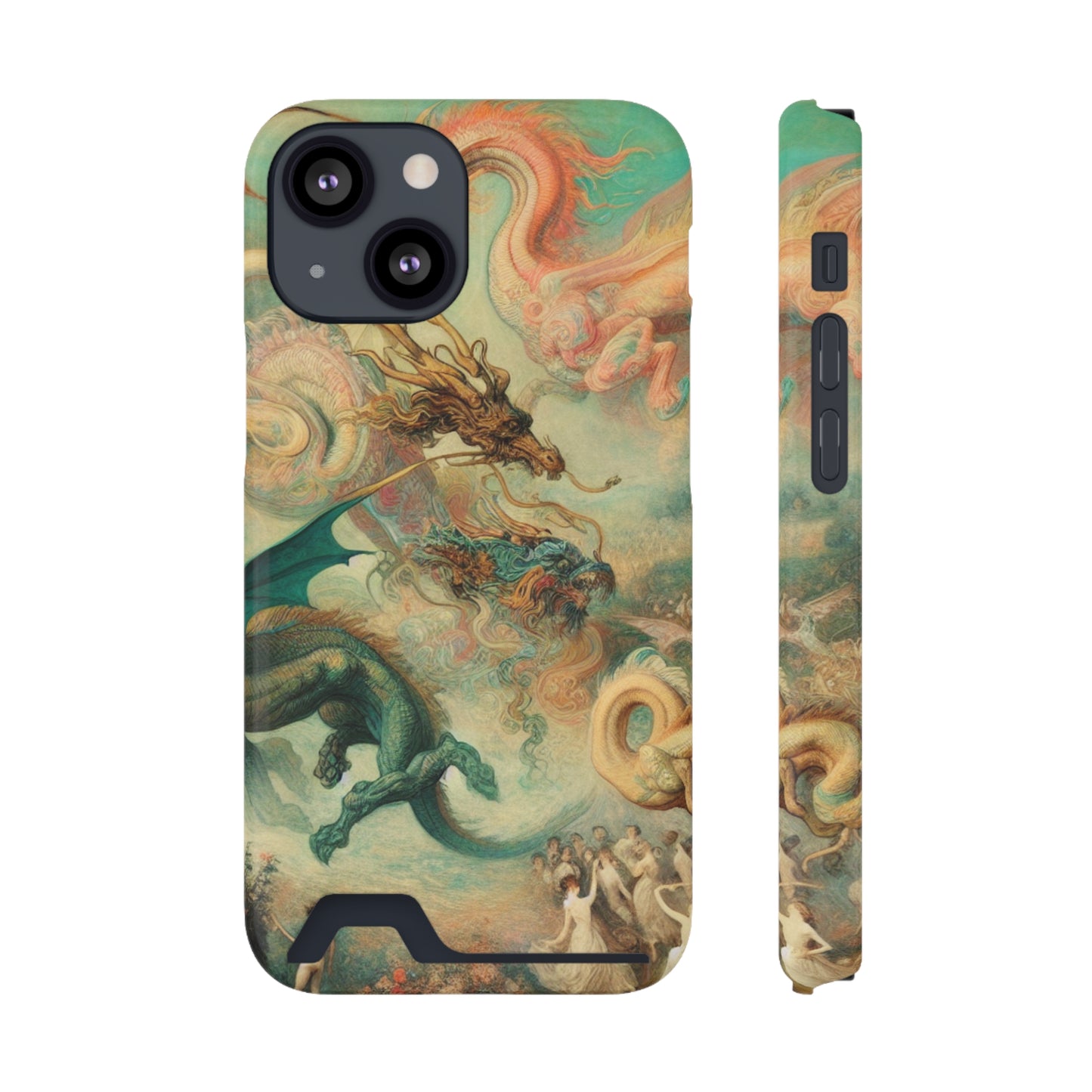 Degas Dreams of Dragons Phone Case with Card Holder - IPHONE
