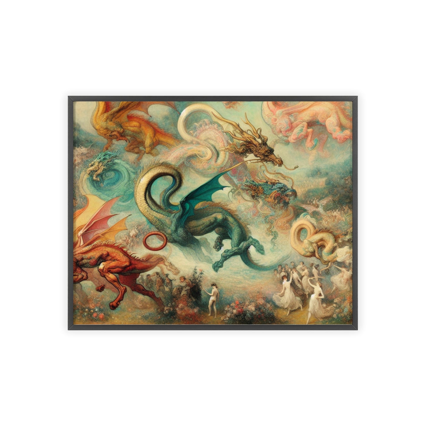 Framed Degas Dreams of Dragons Poster