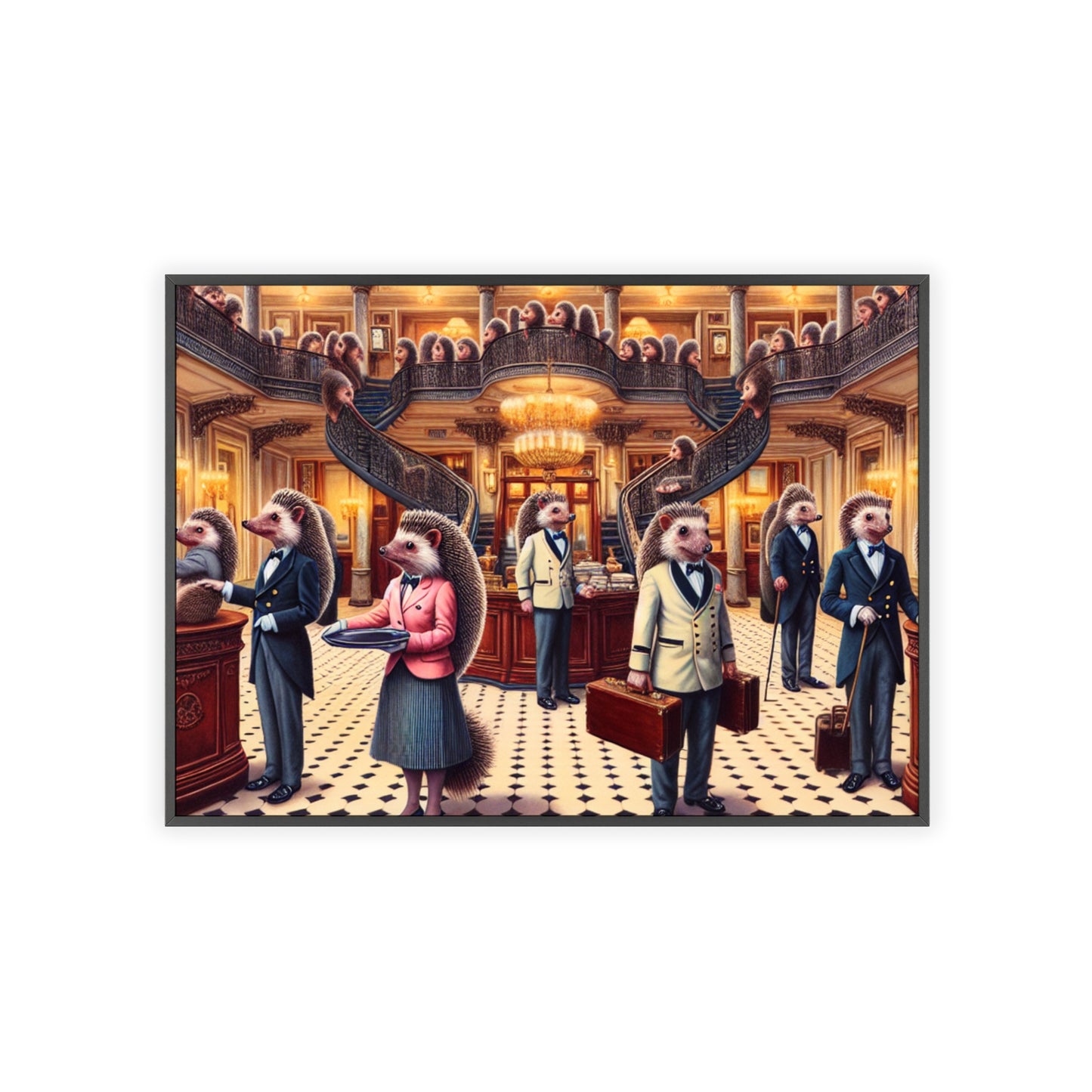 Framed Hedgehog Hotel Poster