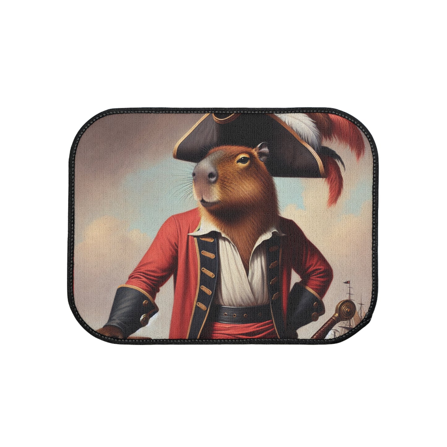 Captain Capybara Car Floor Mat