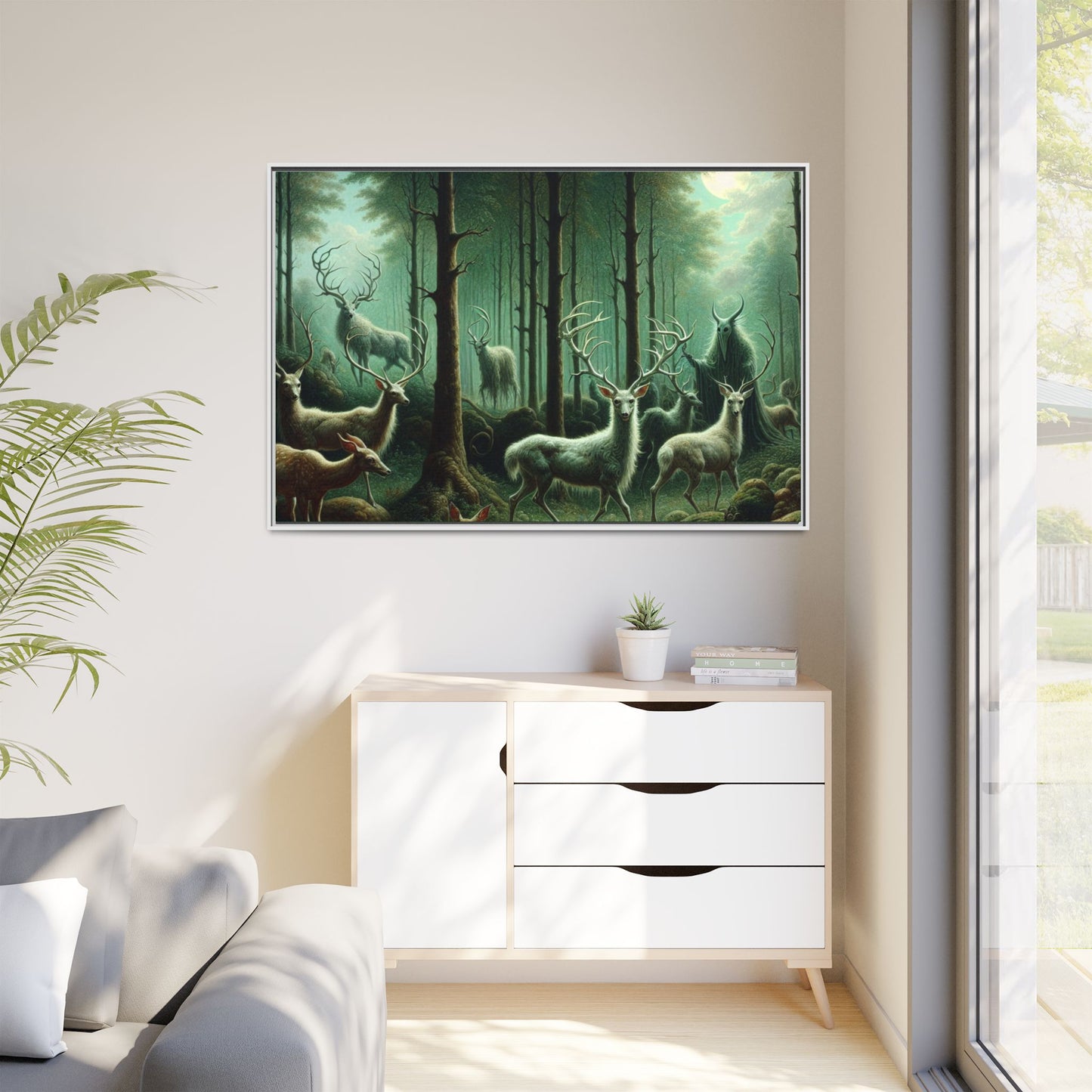 Wendigo Shepherd Canvas, Framed (Multi-color)