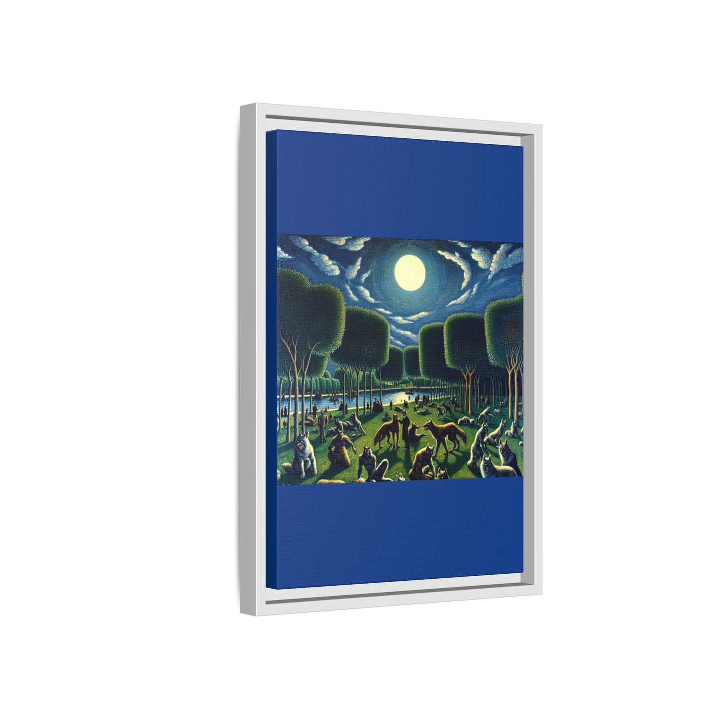 Werewolves at the Waterfront Canvas, Framed (Multi-color)