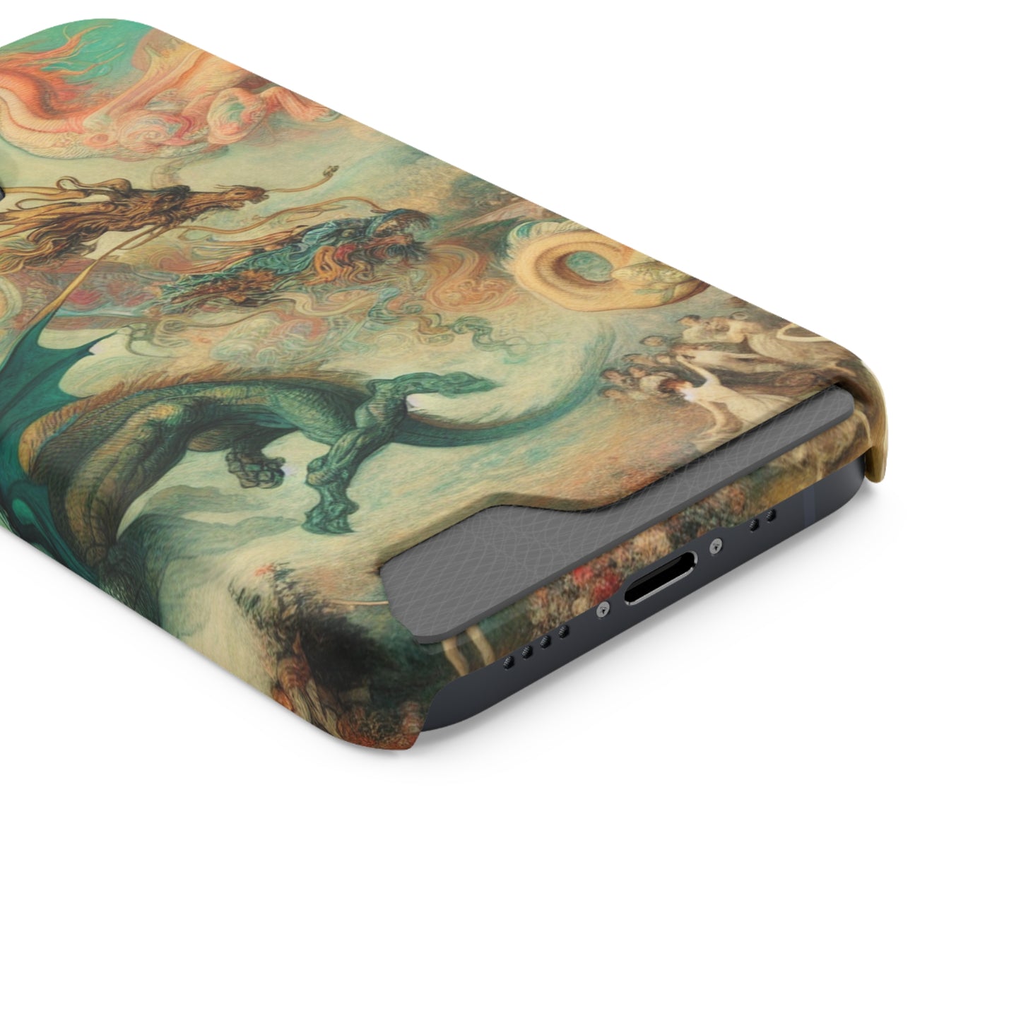 Degas Dreams of Dragons Phone Case with Card Holder - IPHONE