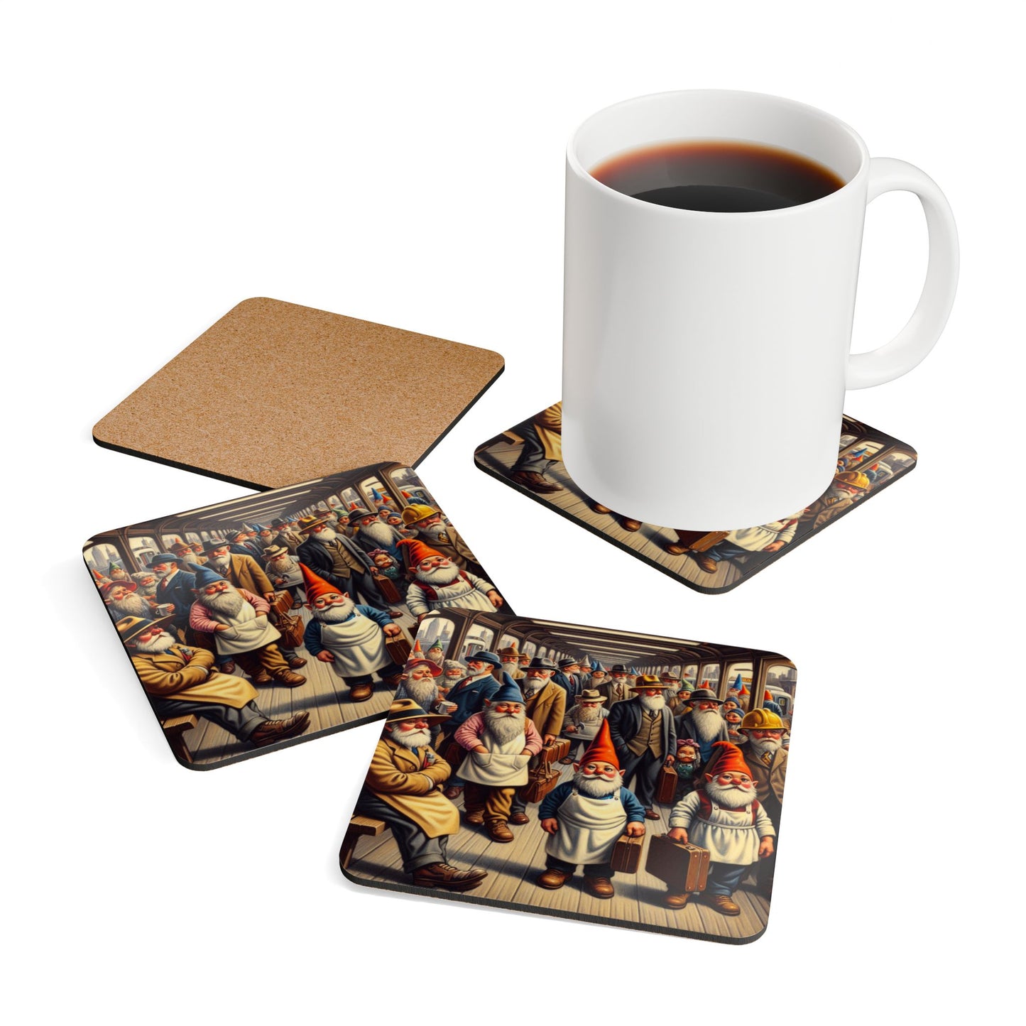 The Gnome-mute Home 4pc Coaster Set