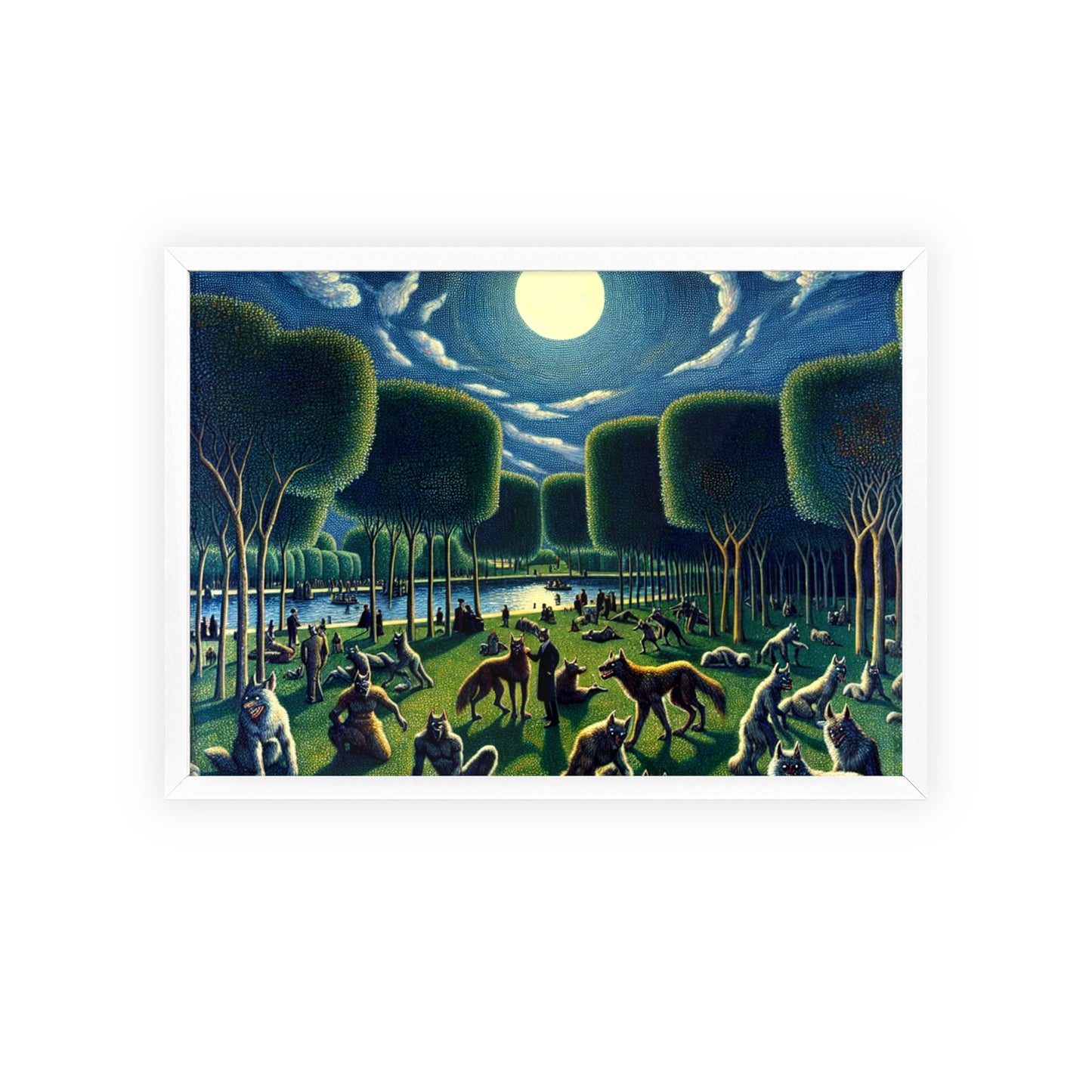 Framed Werewolves at the Waterfront Poster