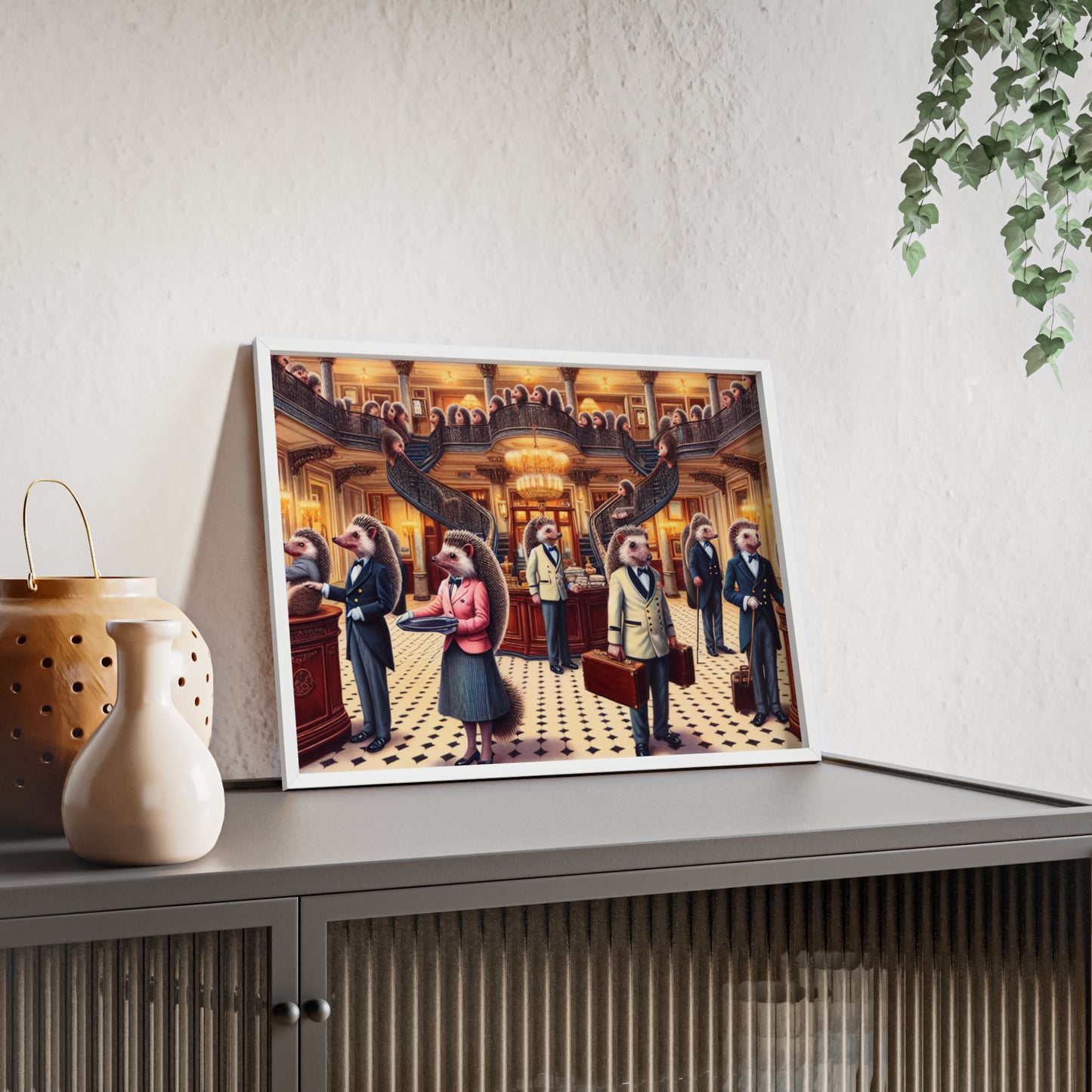 Framed Hedgehog Hotel Poster