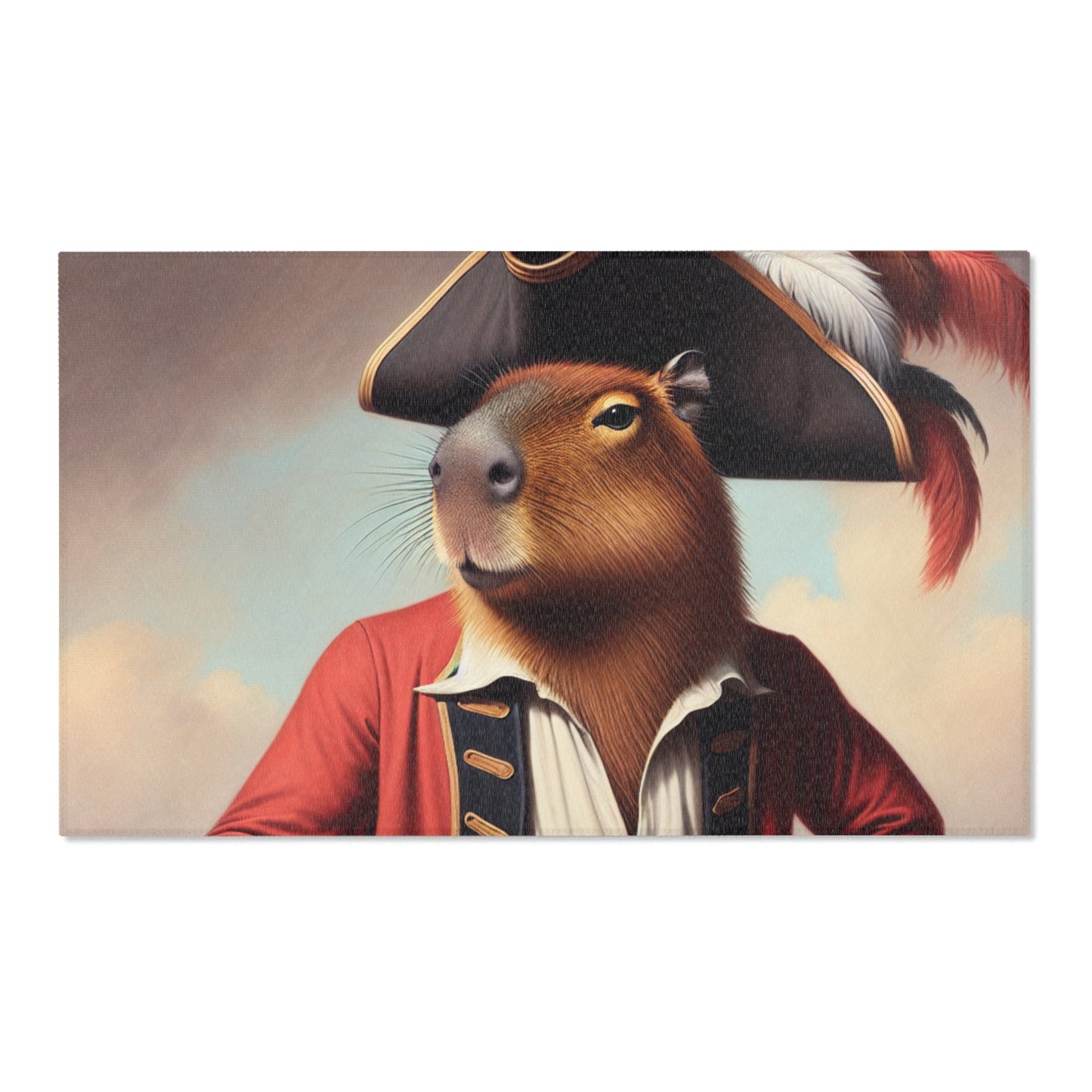 Captain Capybara Area Rug - HORIZONTAL