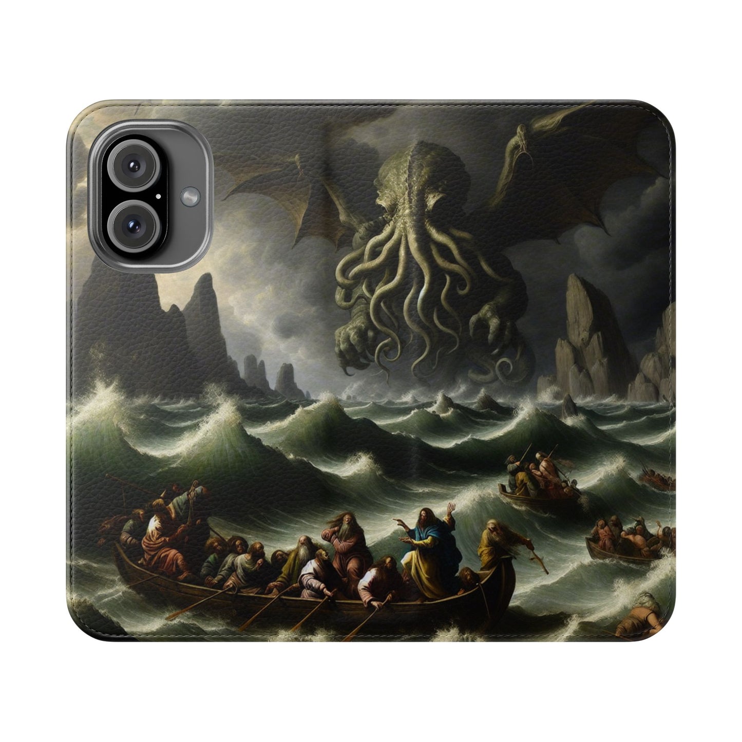 Cthulhu in the Storm Flip Cases for iPhones