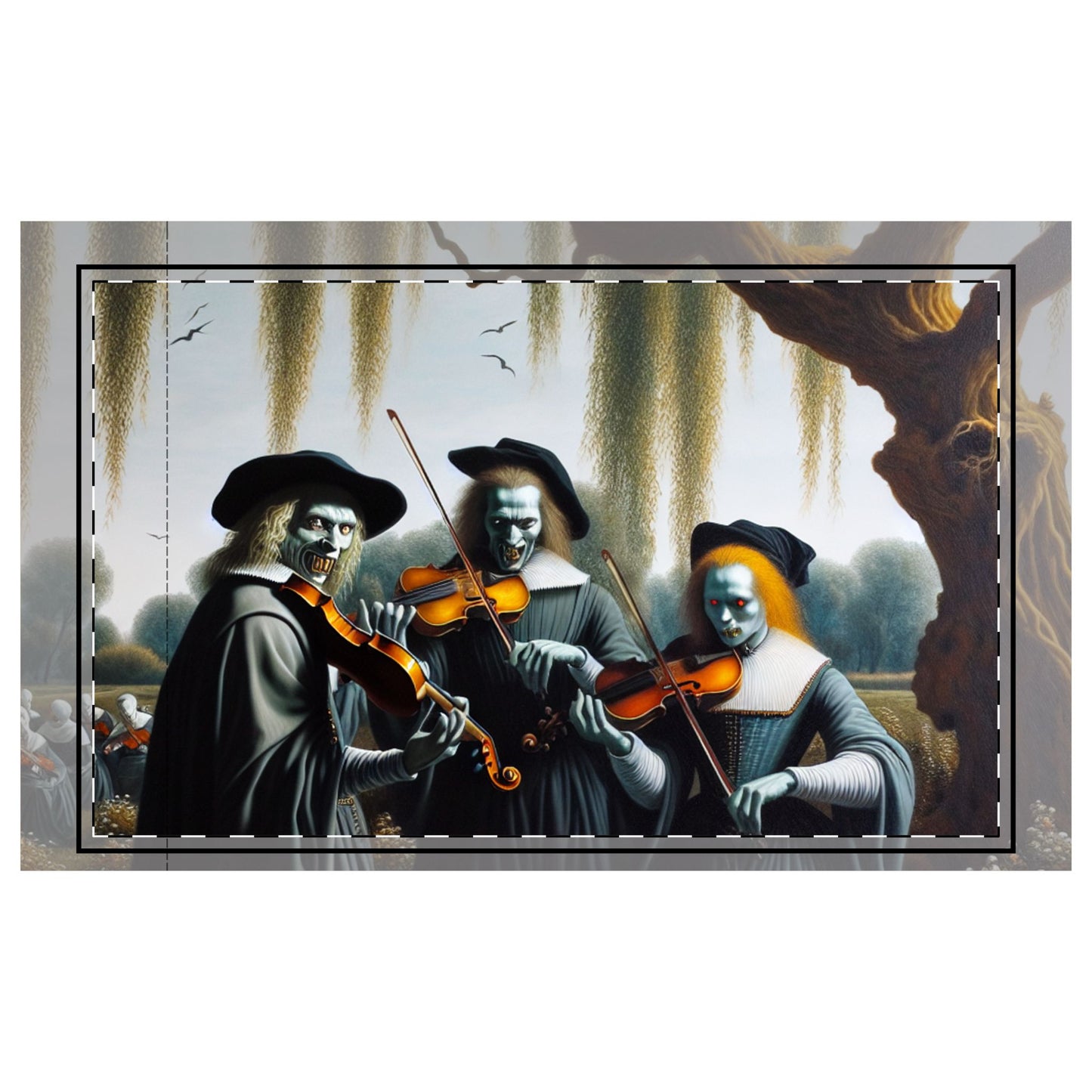 Vermeer's Vampire Violinists Microfiber Pillowcase