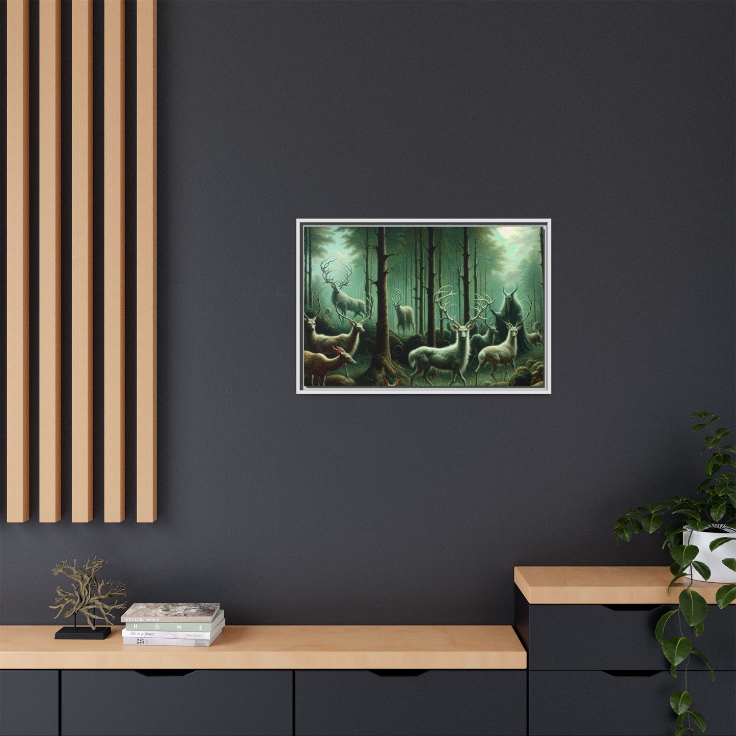 Wendigo Shepherd Canvas, Framed (Multi-color)