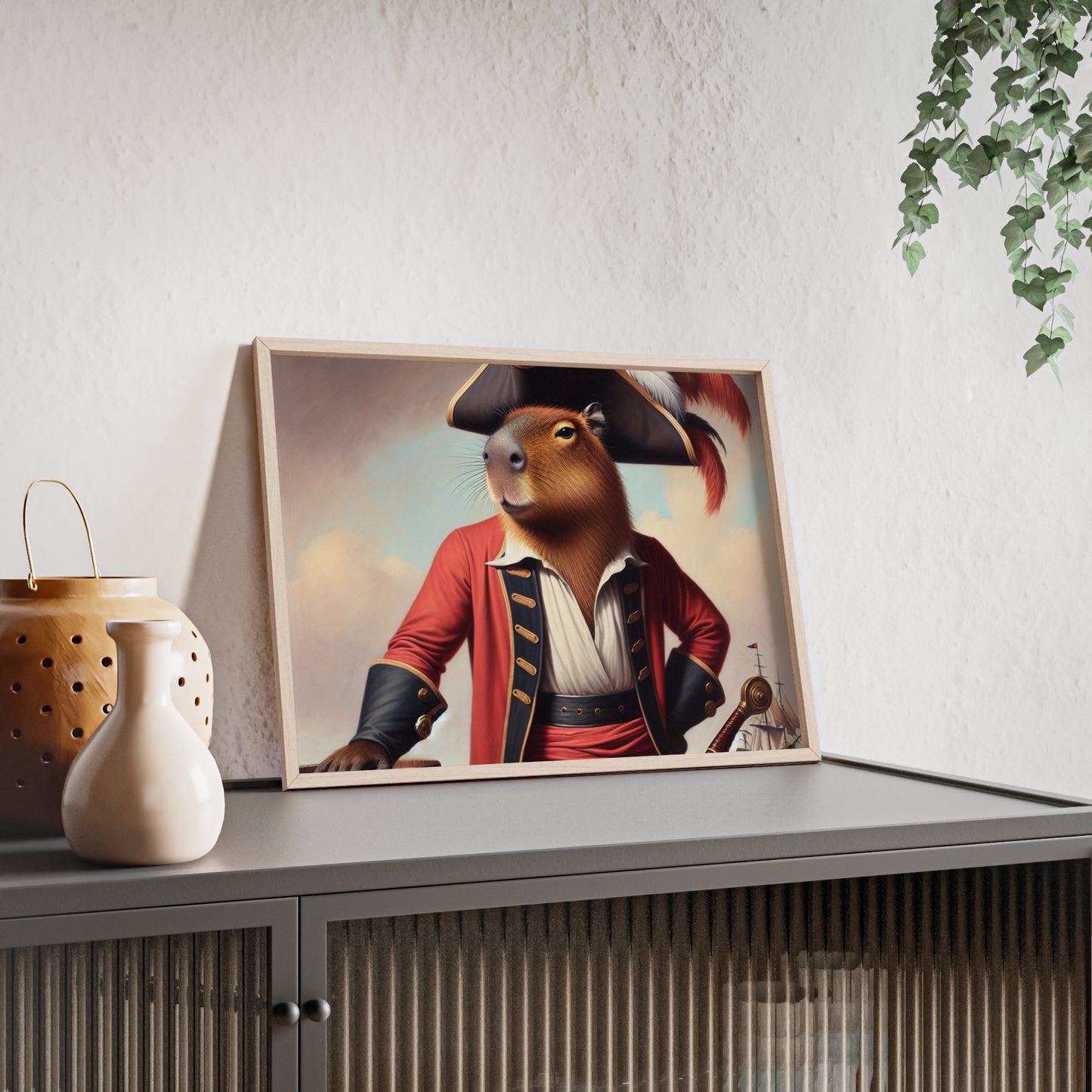 Framed Captain Capybara Poster