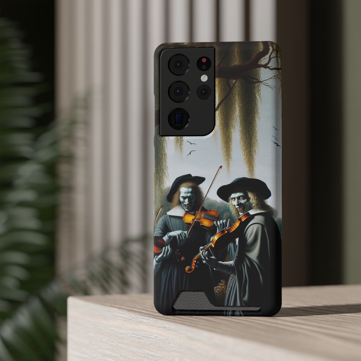Vermeer's Vampire Violinists Phone Case with Card Holder - GALAXY