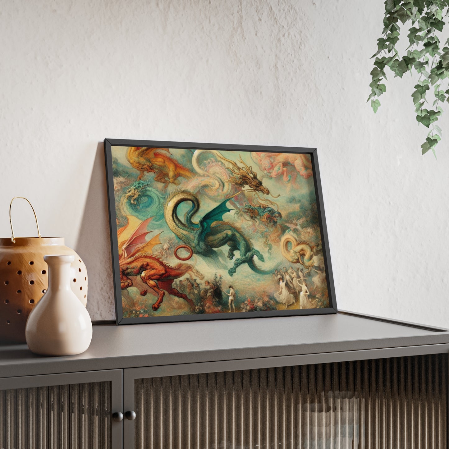 Framed Degas Dreams of Dragons Poster