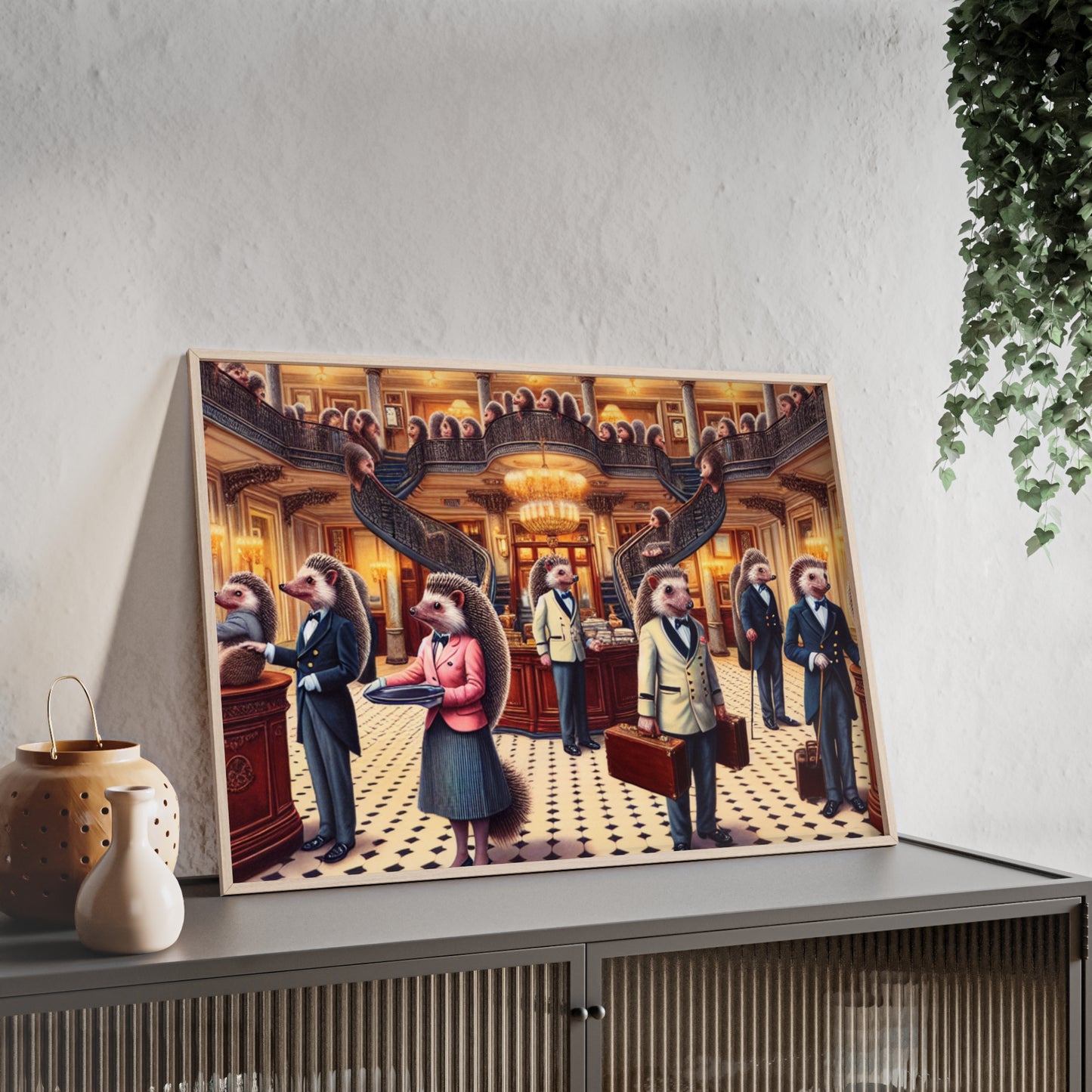 Framed Hedgehog Hotel Poster