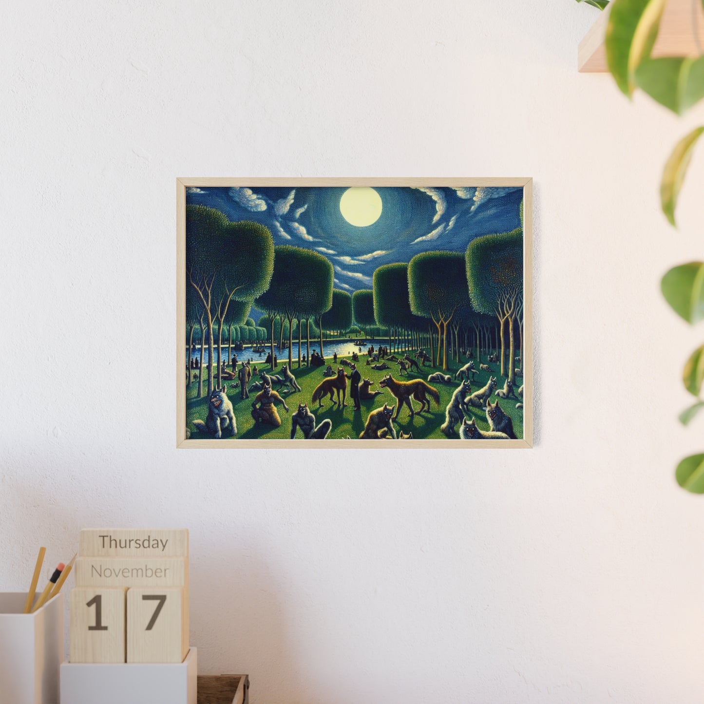 Framed Werewolves at the Waterfront Poster