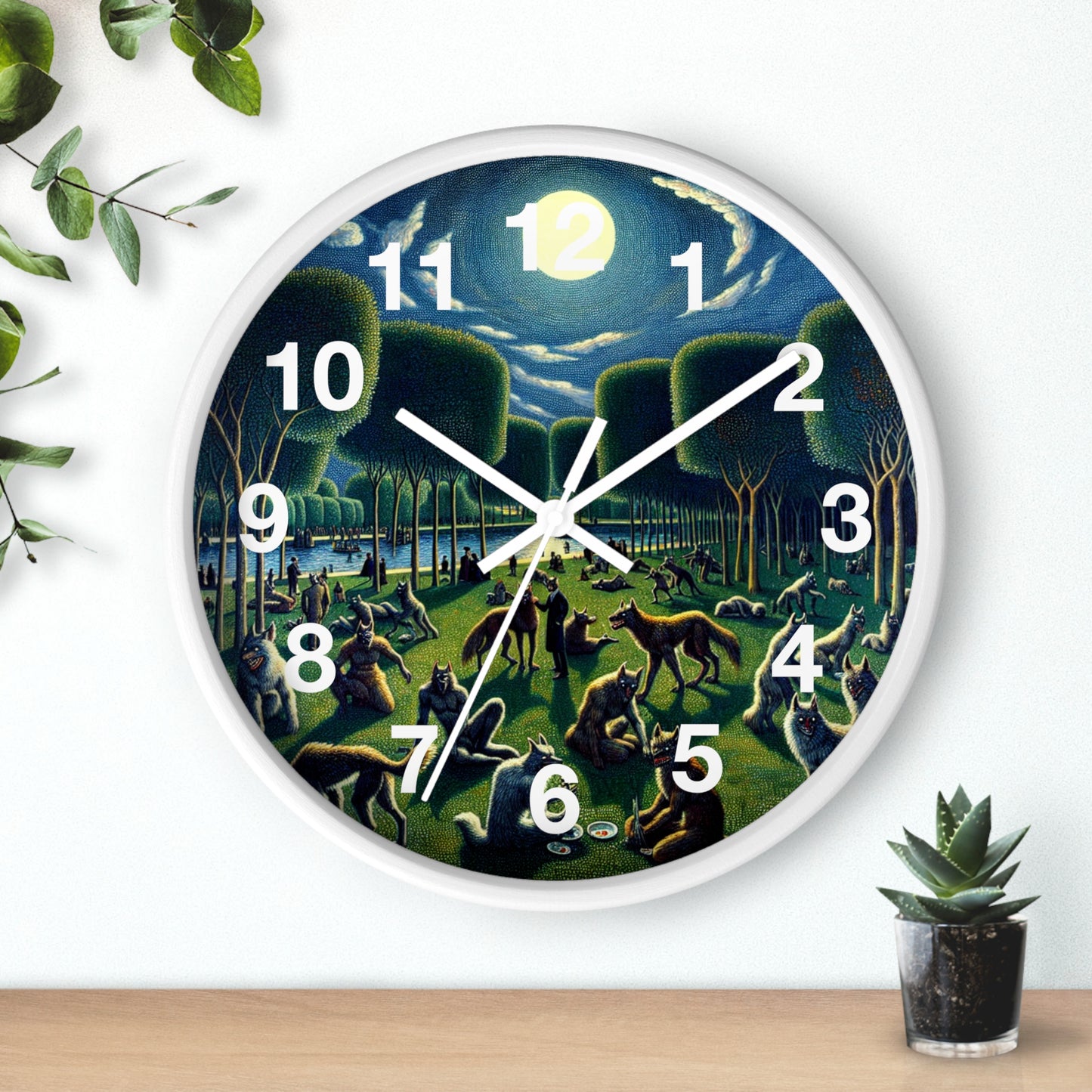 Werewolves at the Waterfront Wall Clock
