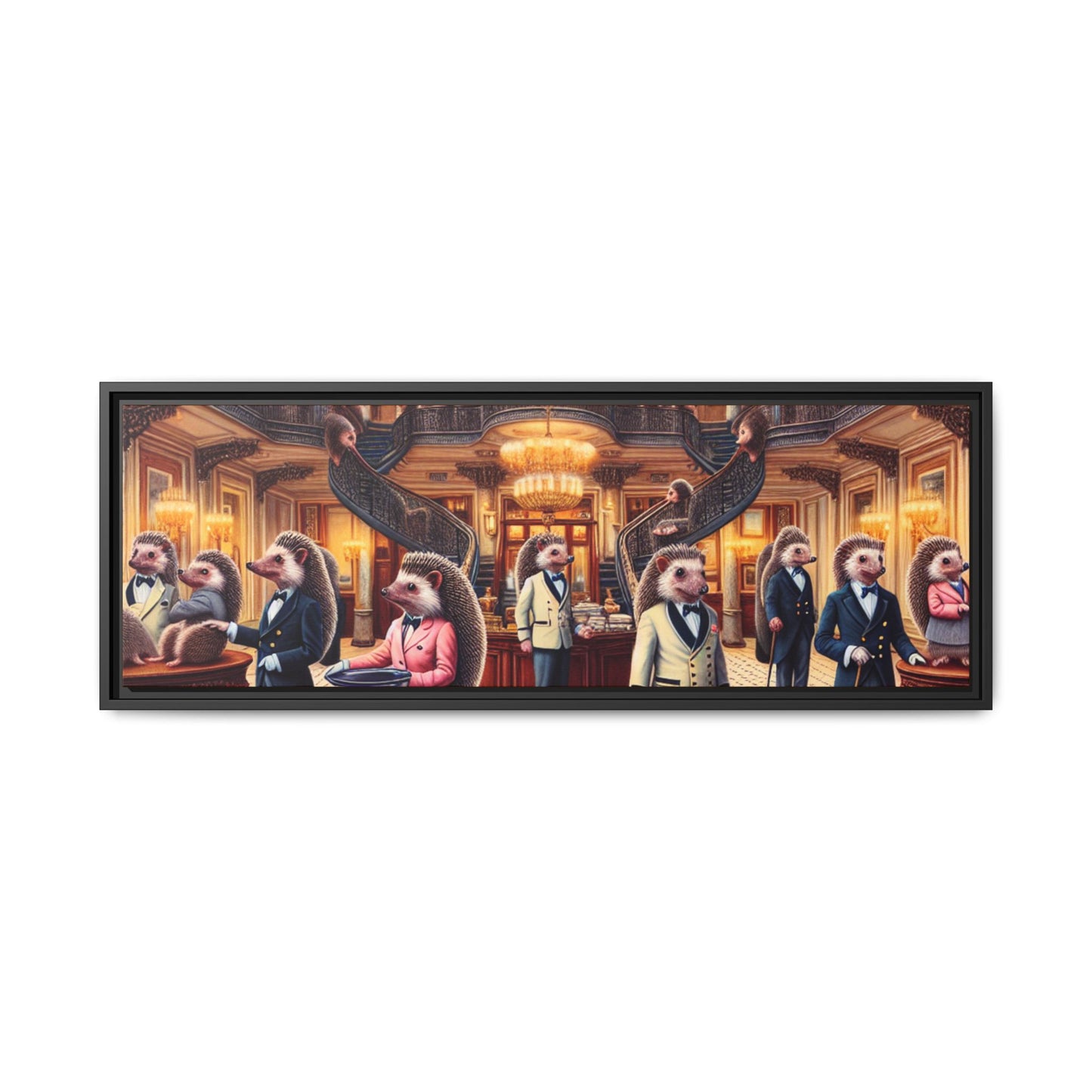 Hedgehog Hotel Canvas, Framed (Multi-color)