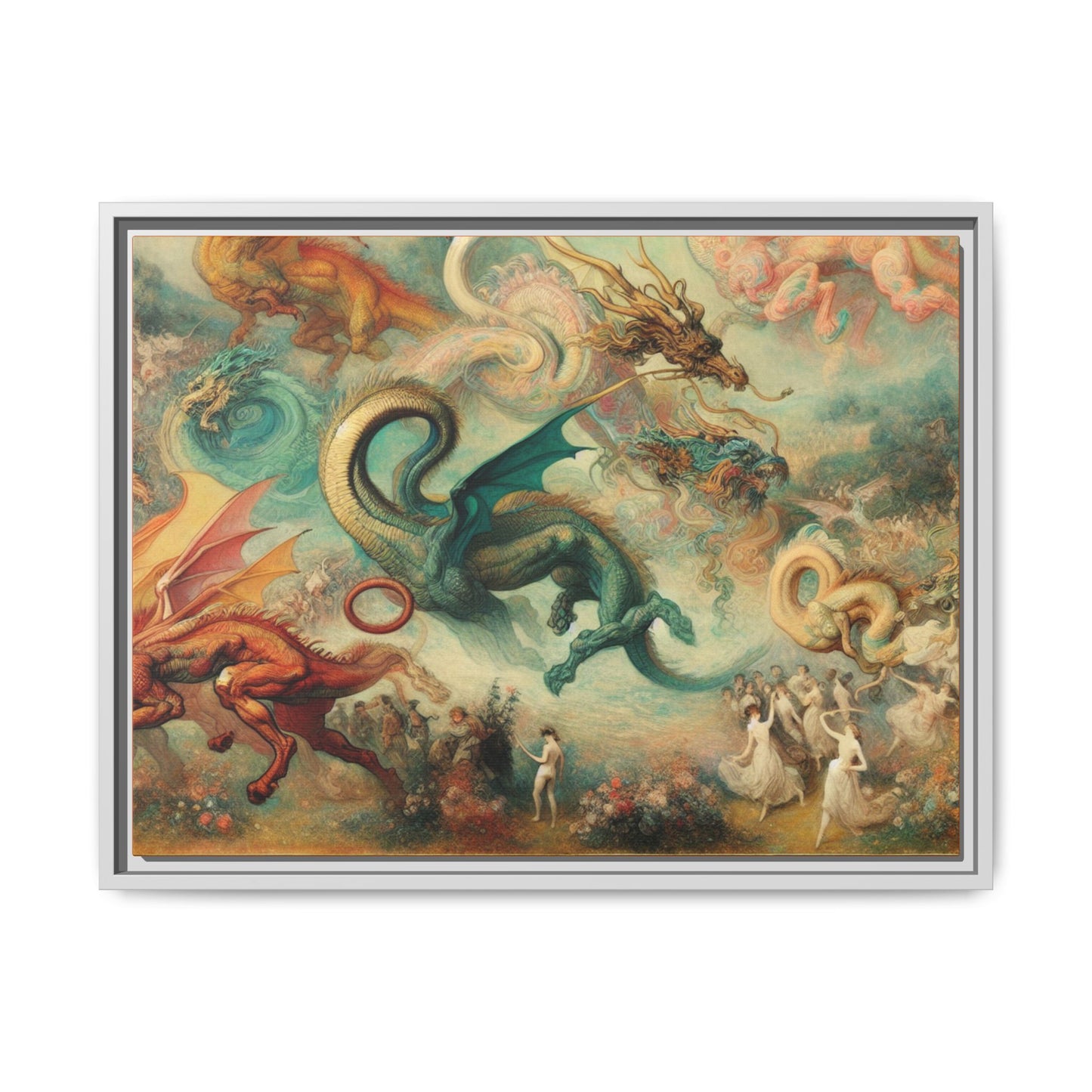 Degas Dreams of Dragons Canvas, Framed (Multi-color)