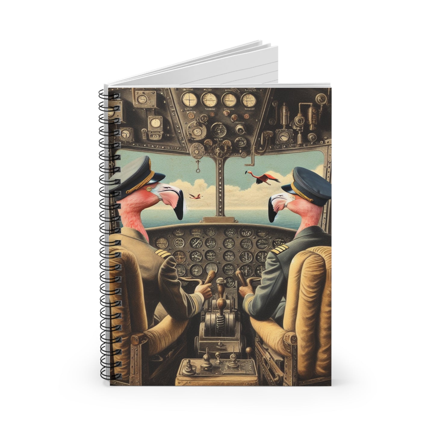 Flamingo Flight Deck Spiral Notebook