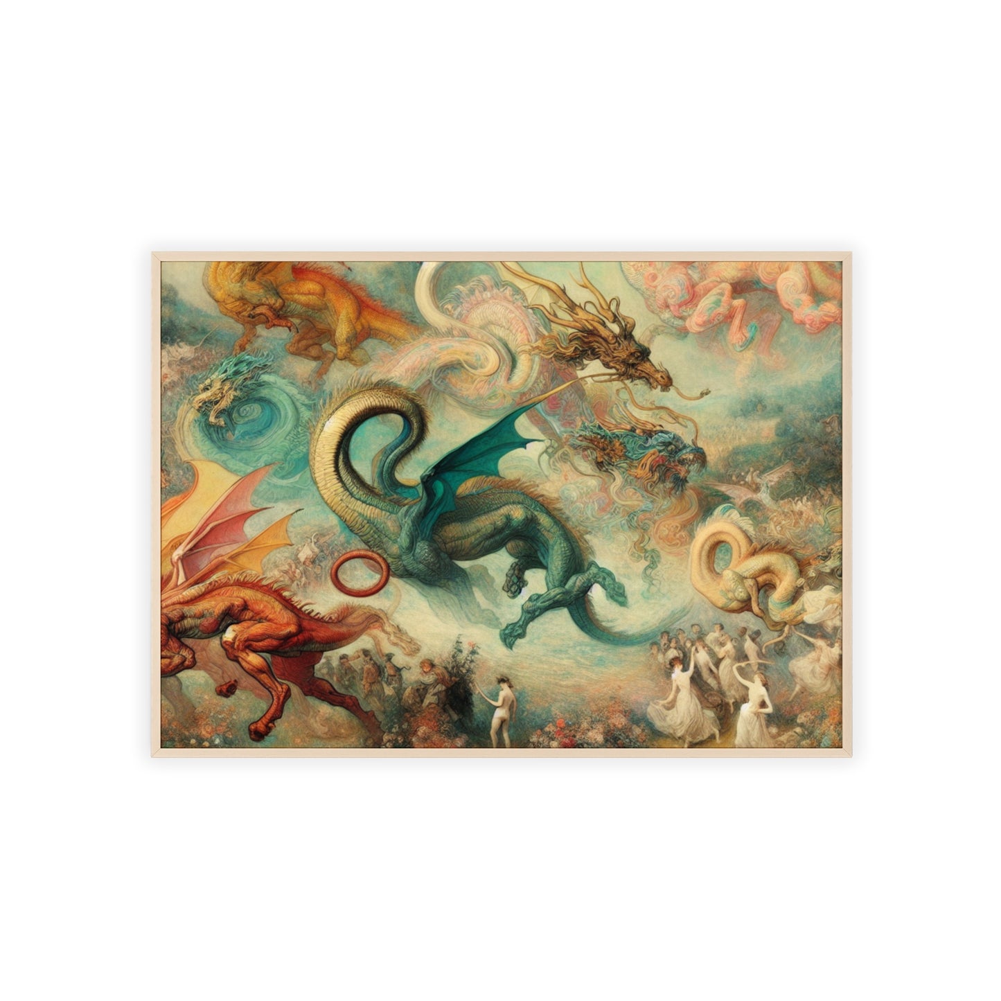 Framed Degas Dreams of Dragons Poster