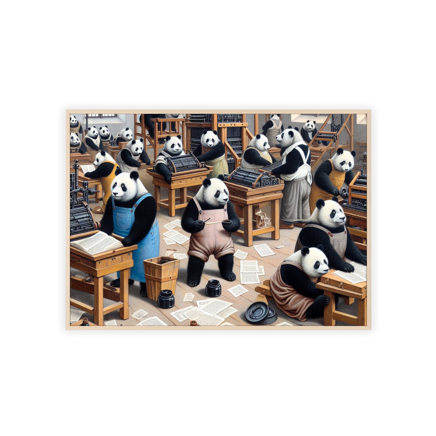 Framed Printing Pandamonium Poster