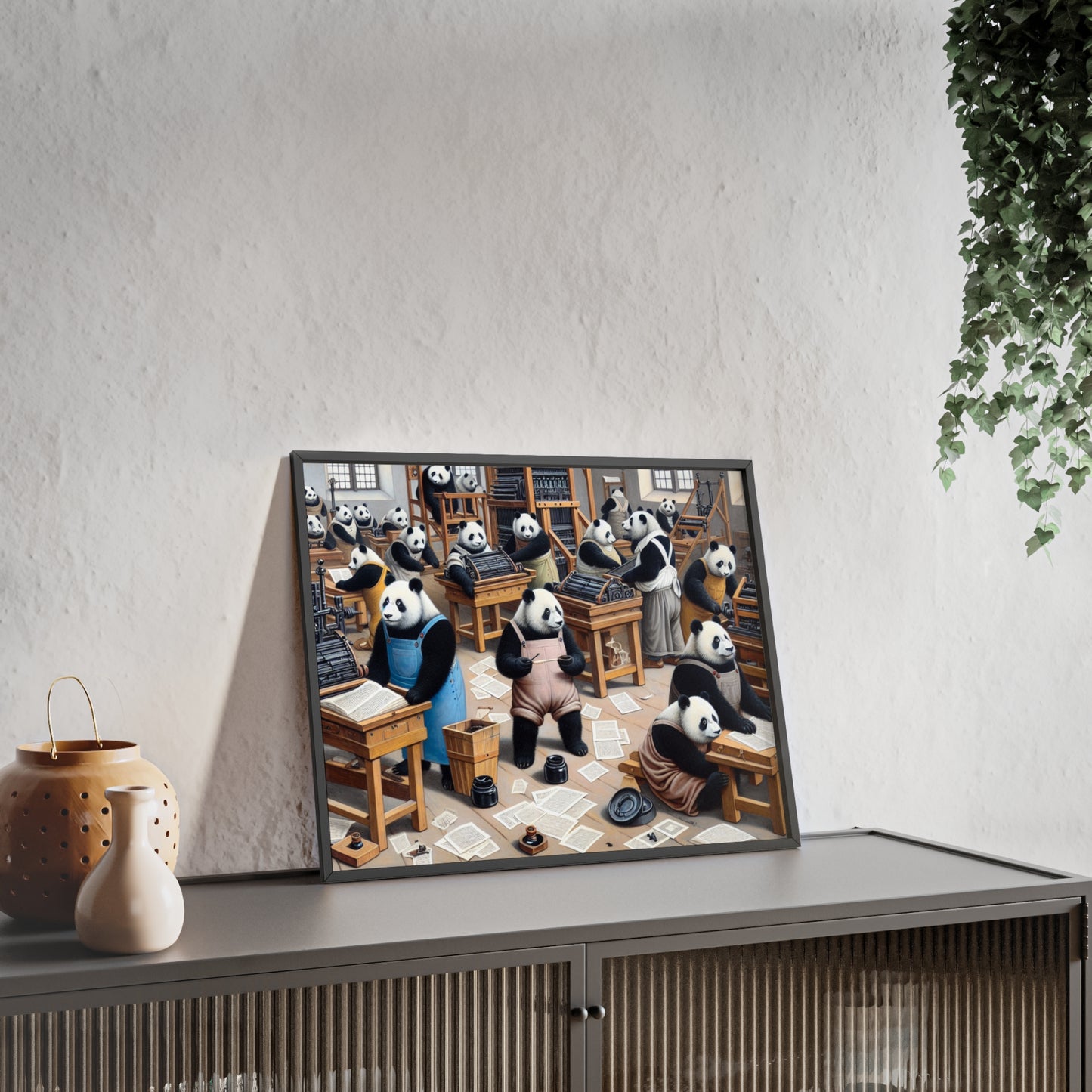 Framed Printing Pandamonium Poster