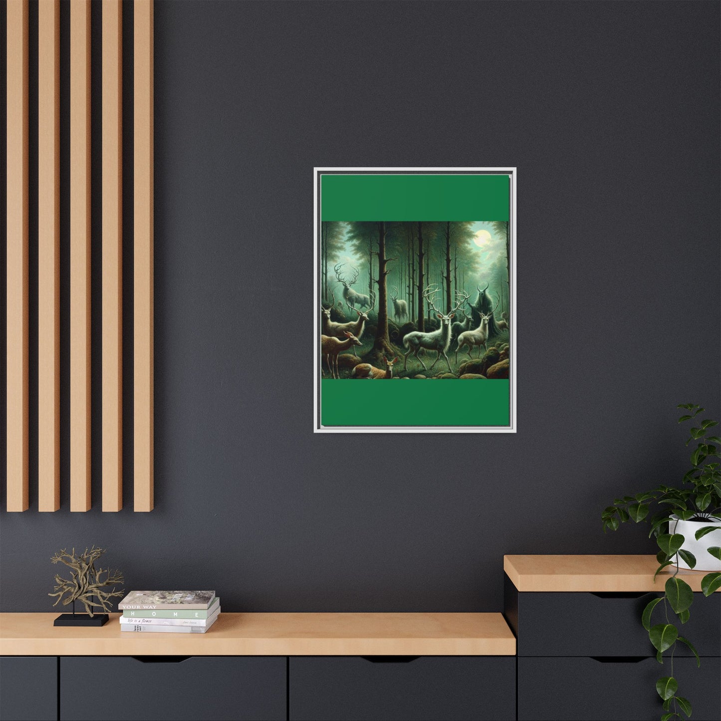 Wendigo Shepherd Canvas, Framed (Multi-color)