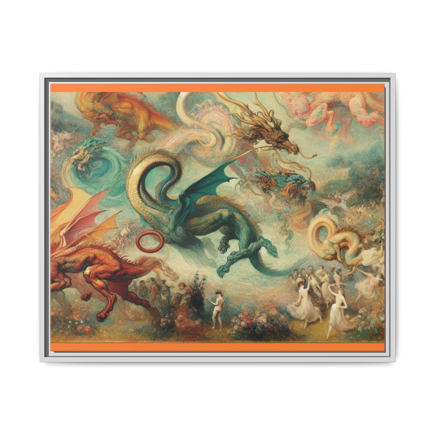 Degas Dreams of Dragons Canvas, Framed (Multi-color)