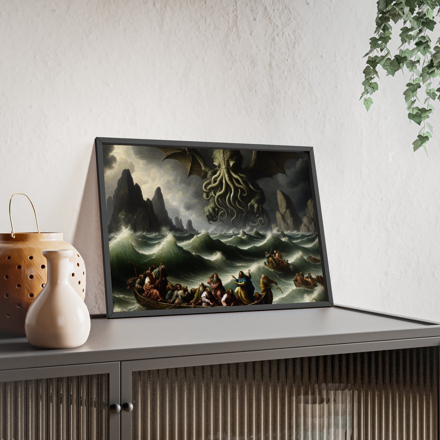 Framed Cthulhu in the Storm Poster