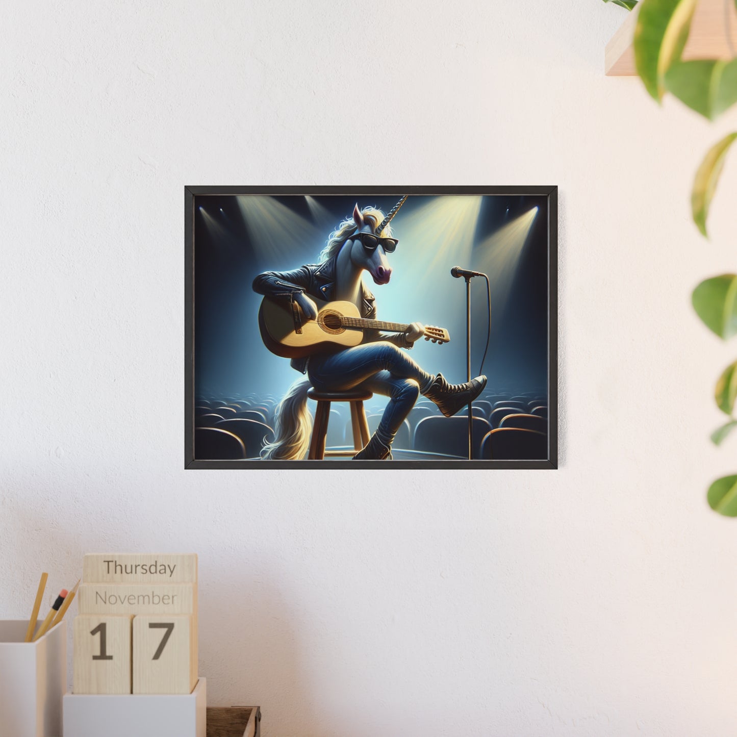 Framed Unicorn Unplugged Poster