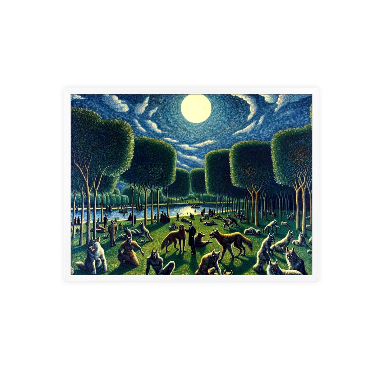 Framed Werewolves at the Waterfront Poster