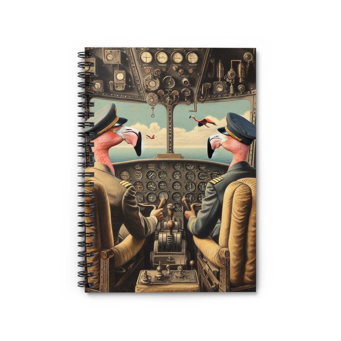 Flamingo Flight Deck Spiral Notebook