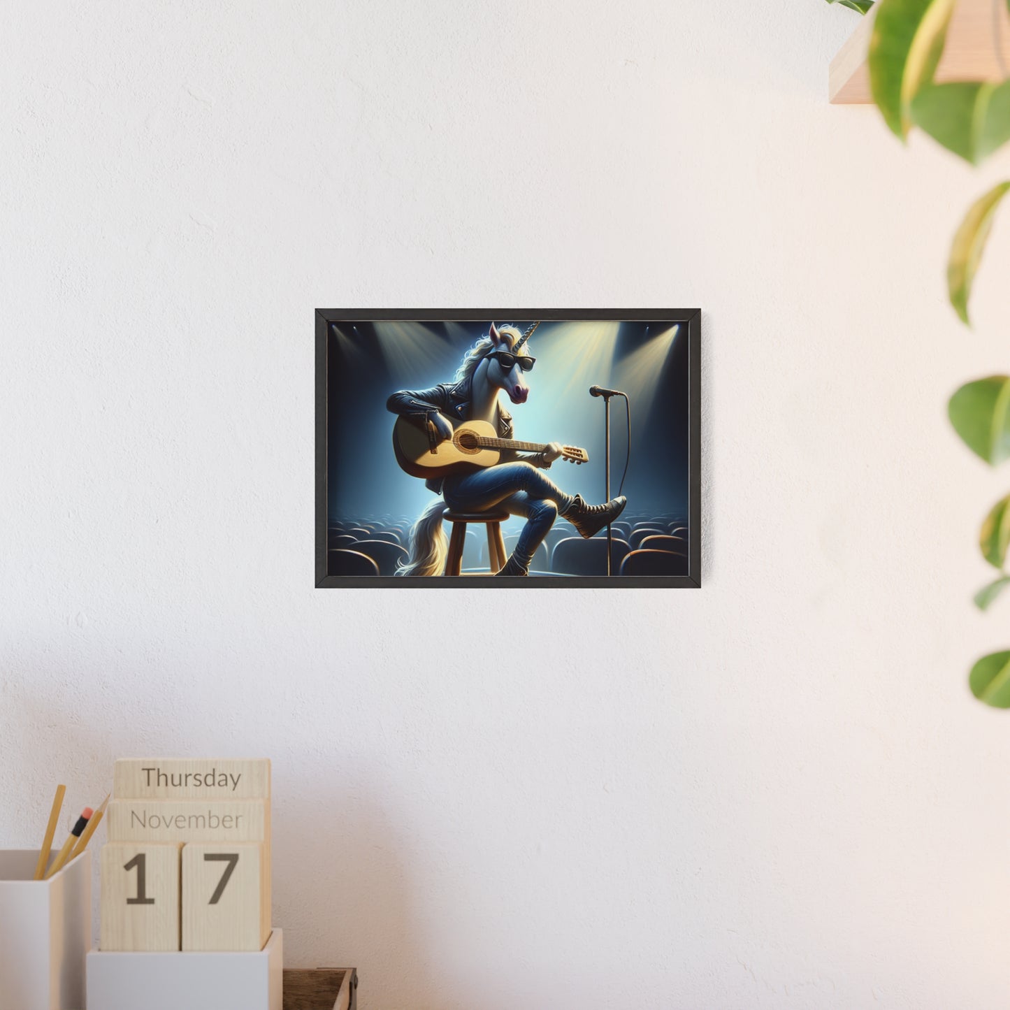 Framed Unicorn Unplugged Poster