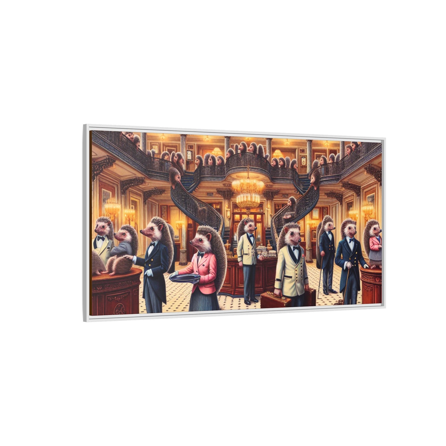 Hedgehog Hotel Canvas, Framed (Multi-color)