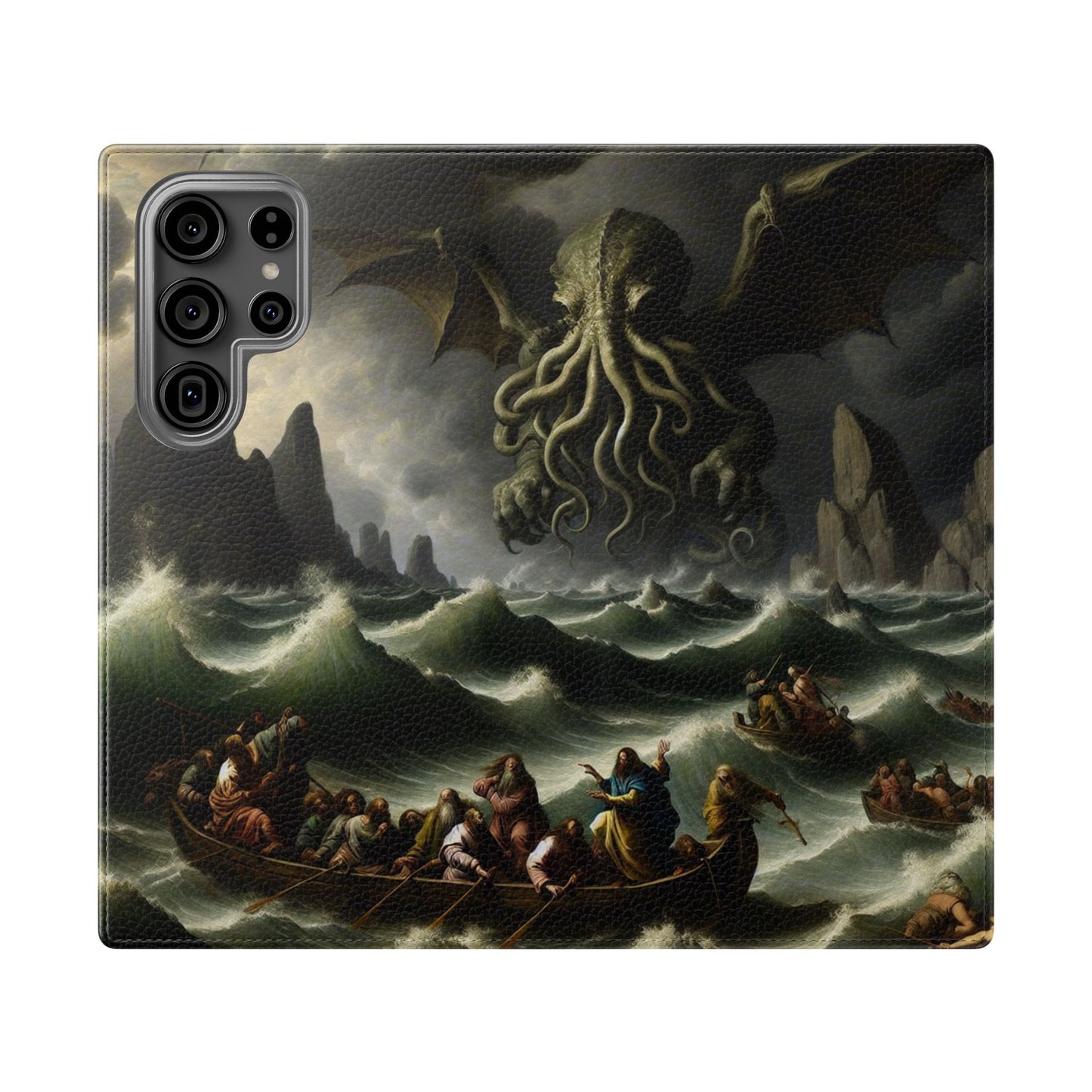 Cthulhu in the Storm Flip Cases for iPhones