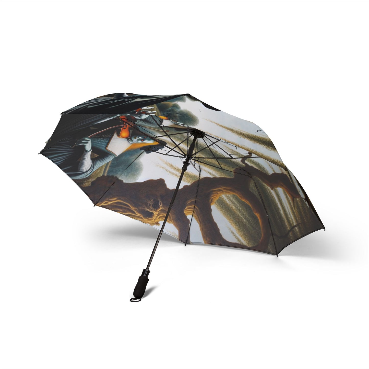 Vermeer's Vampire Violinists Semi-Automatic Foldable Umbrella