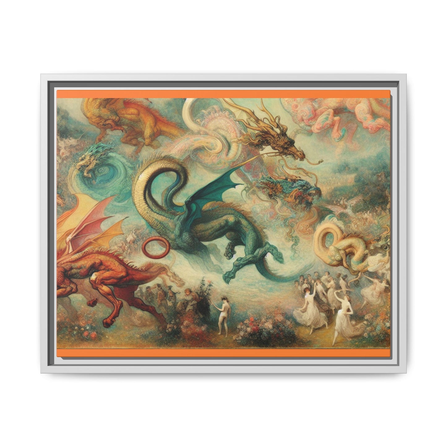 Degas Dreams of Dragons Canvas, Framed (Multi-color)