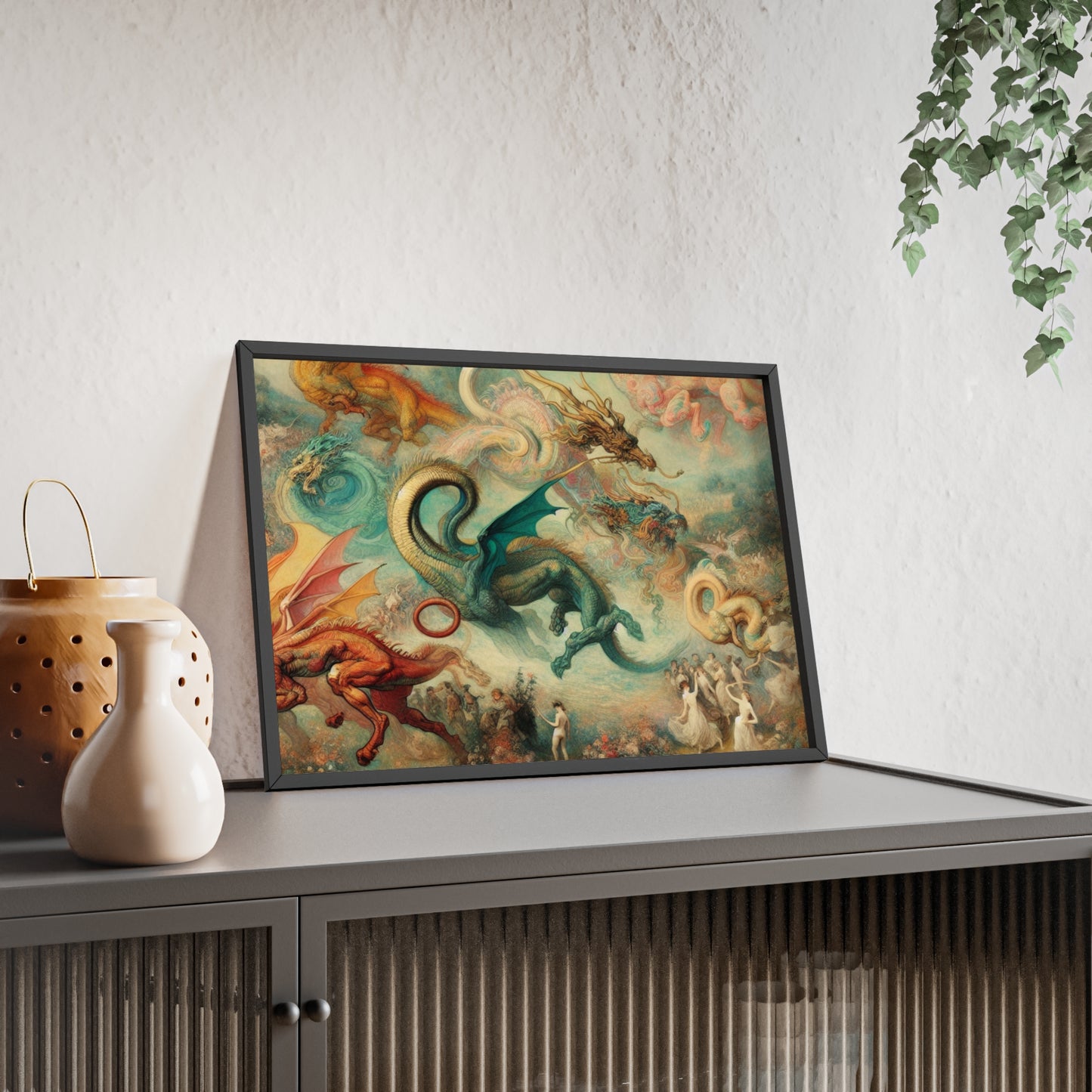 Framed Degas Dreams of Dragons Poster