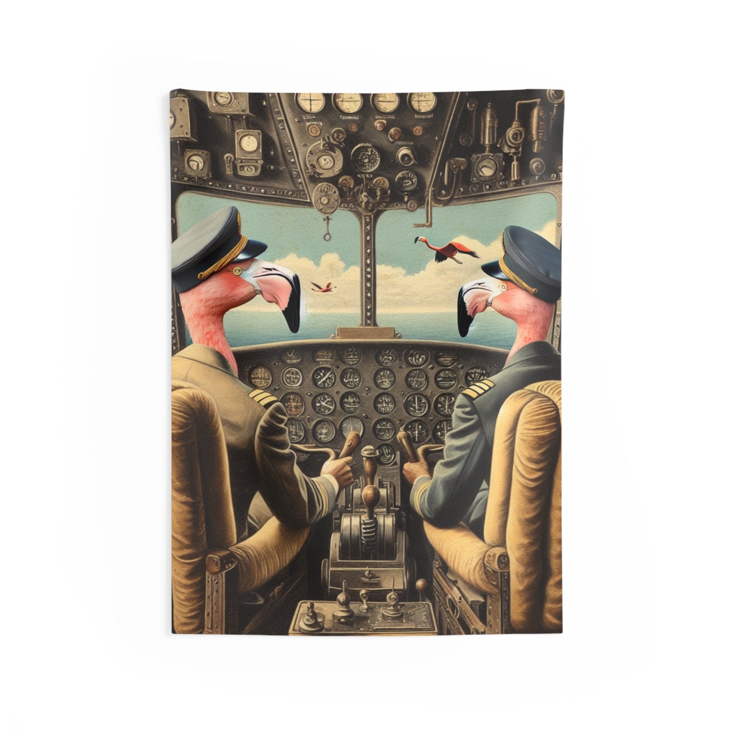 Flamingo Flight Deck Wall Tapestry