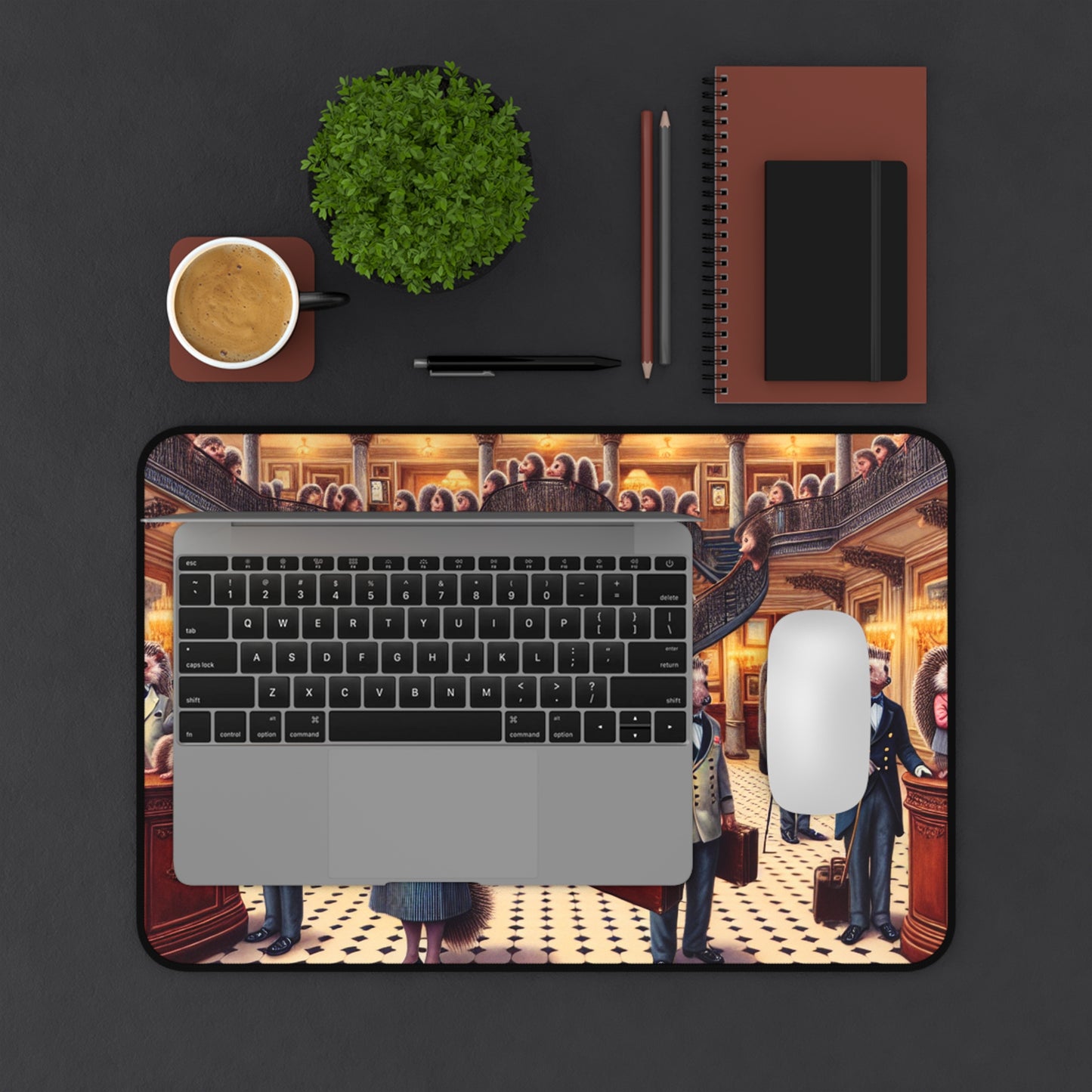 Hedgehog Hotel Desk Mat