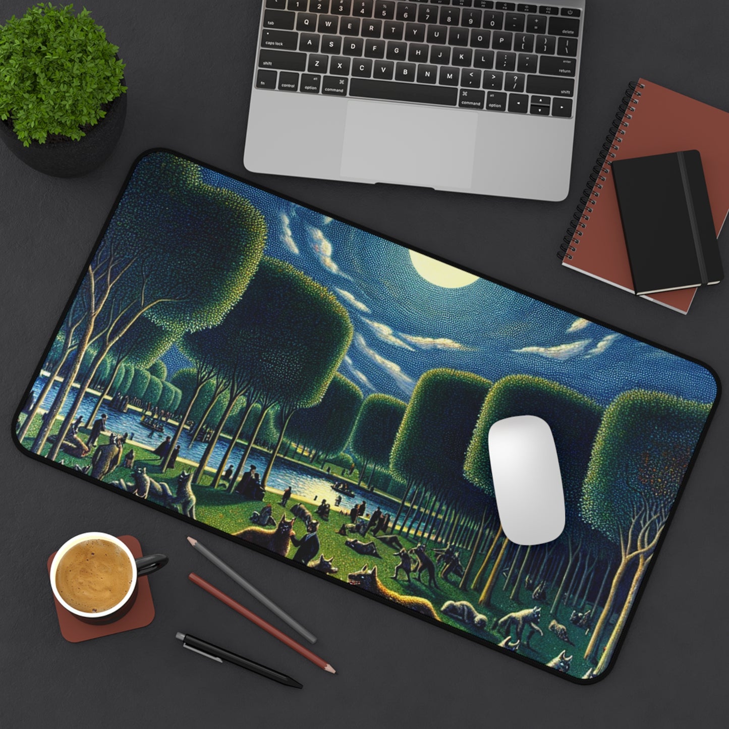 Werewolves at the Waterfront Desk Mat