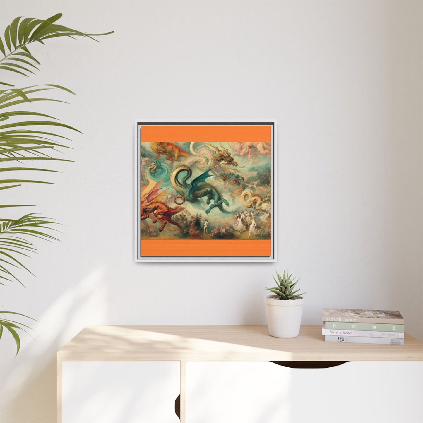 Degas Dreams of Dragons Canvas, Framed (Multi-color)