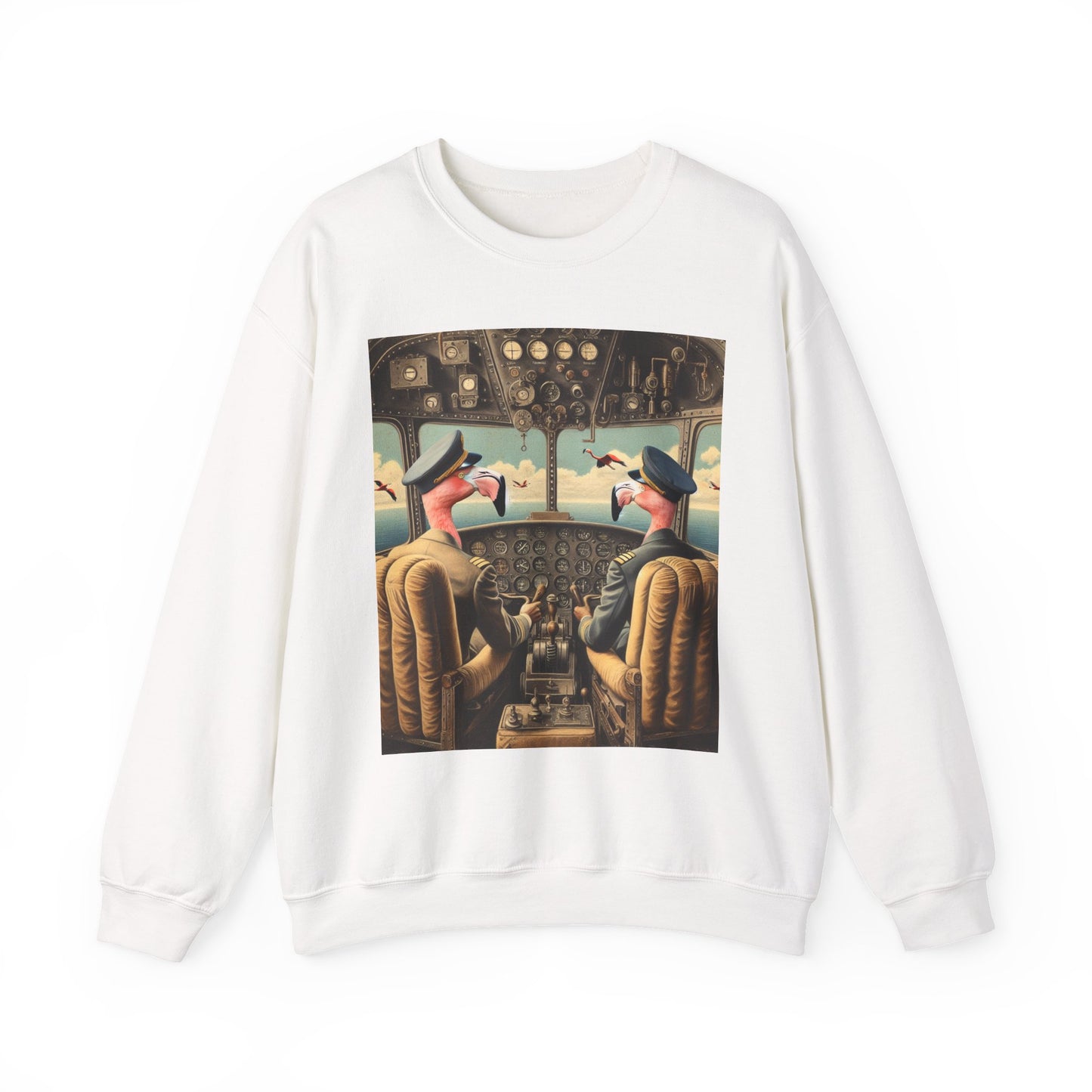 Flamingo Flight Deck Crewneck Sweatshirt