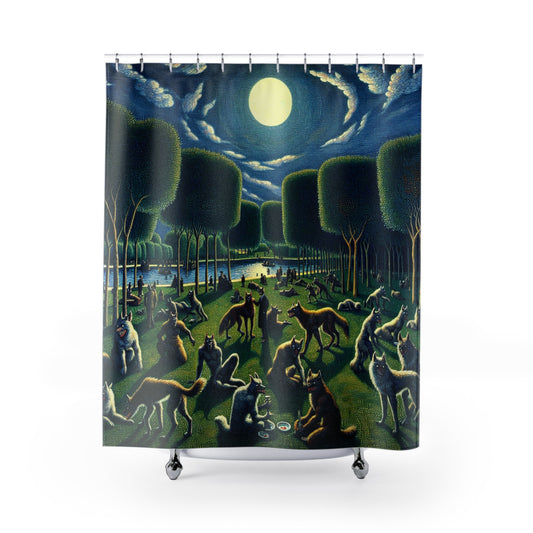 Werewolves at the Waterfront Shower Curtain