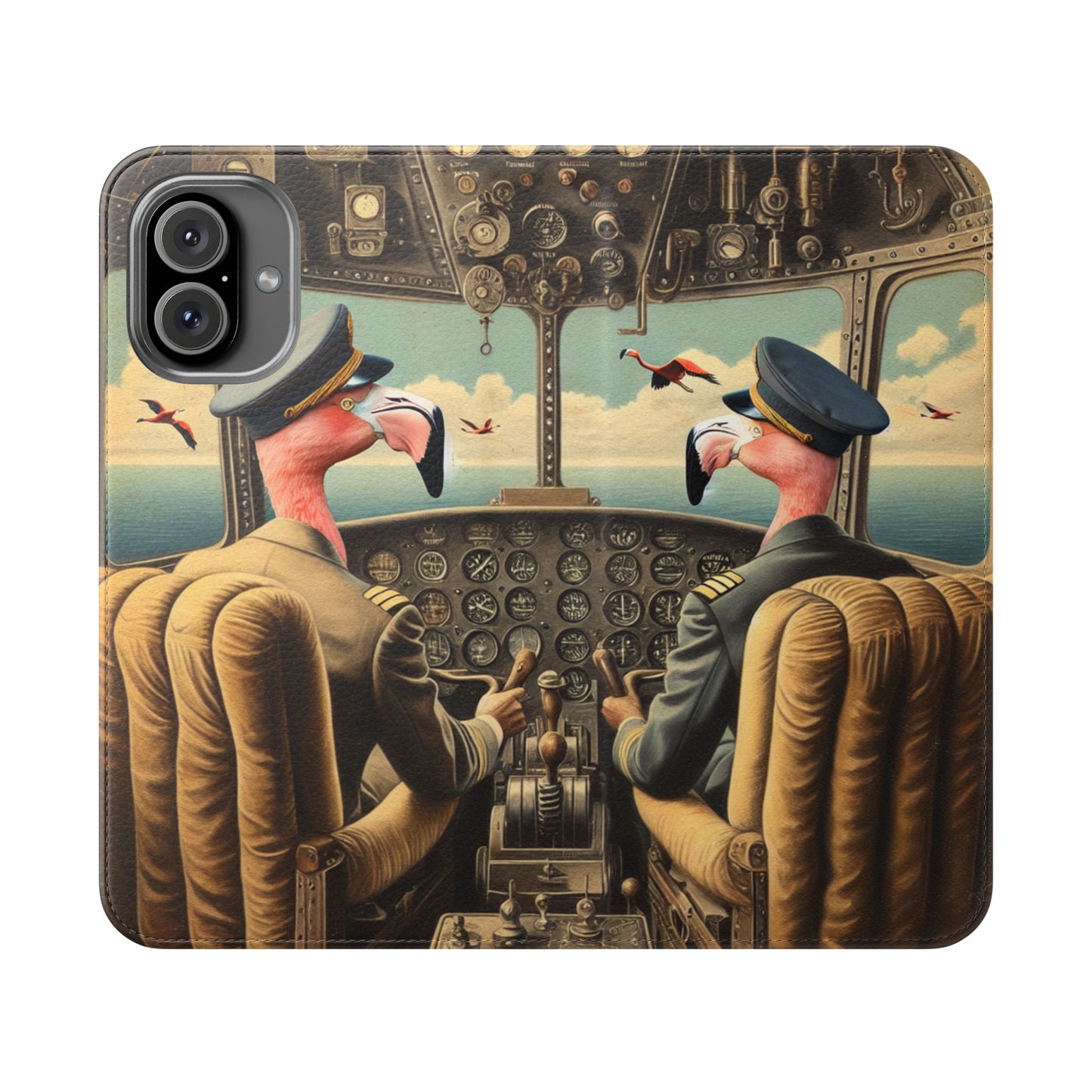 Flamingo Flight Deck Flip Case - iPhone/Galaxy