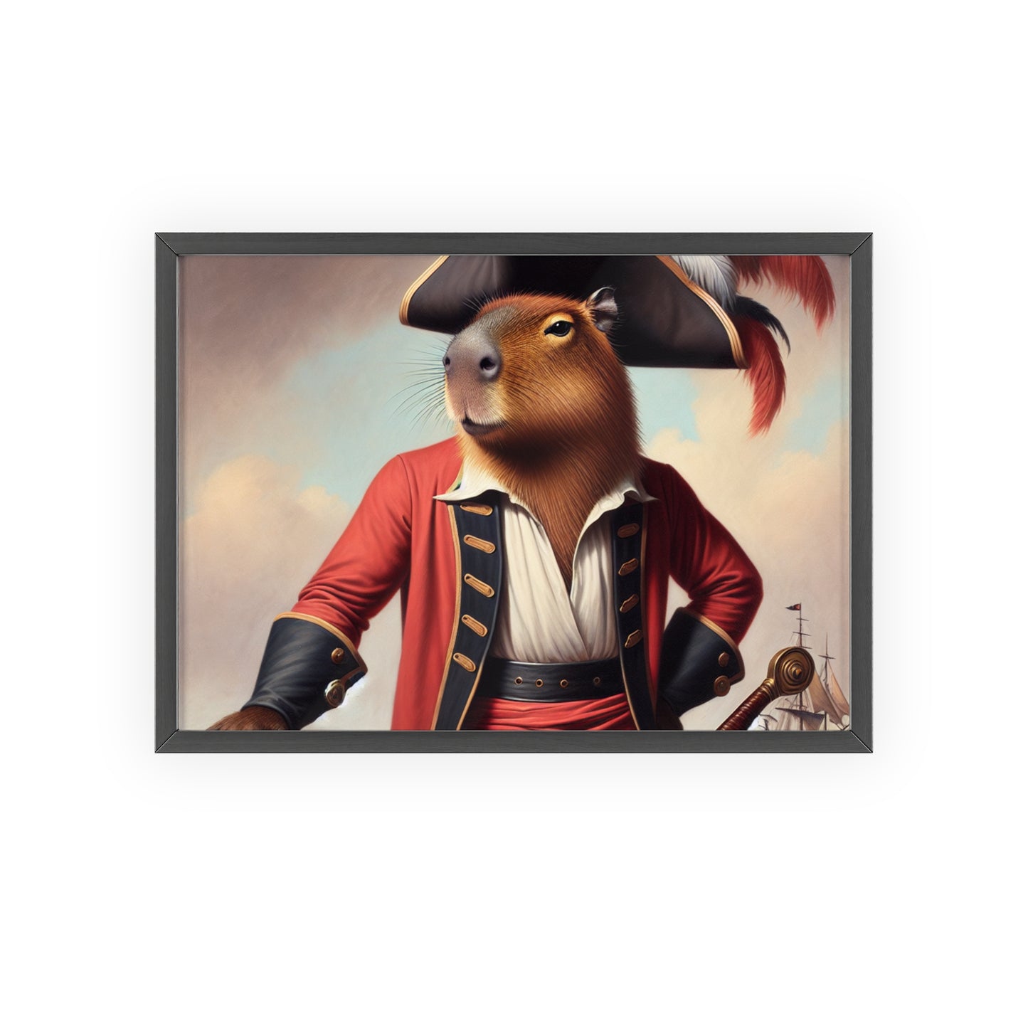 Framed Captain Capybara Poster